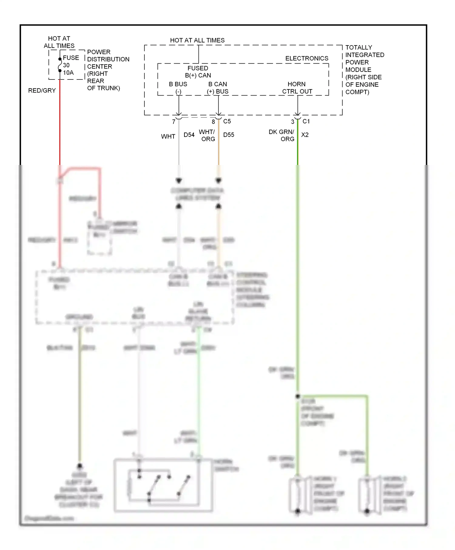 Dodge Challenger III (2008-2010) computer data lines system wiring diagram  (14 of 46)