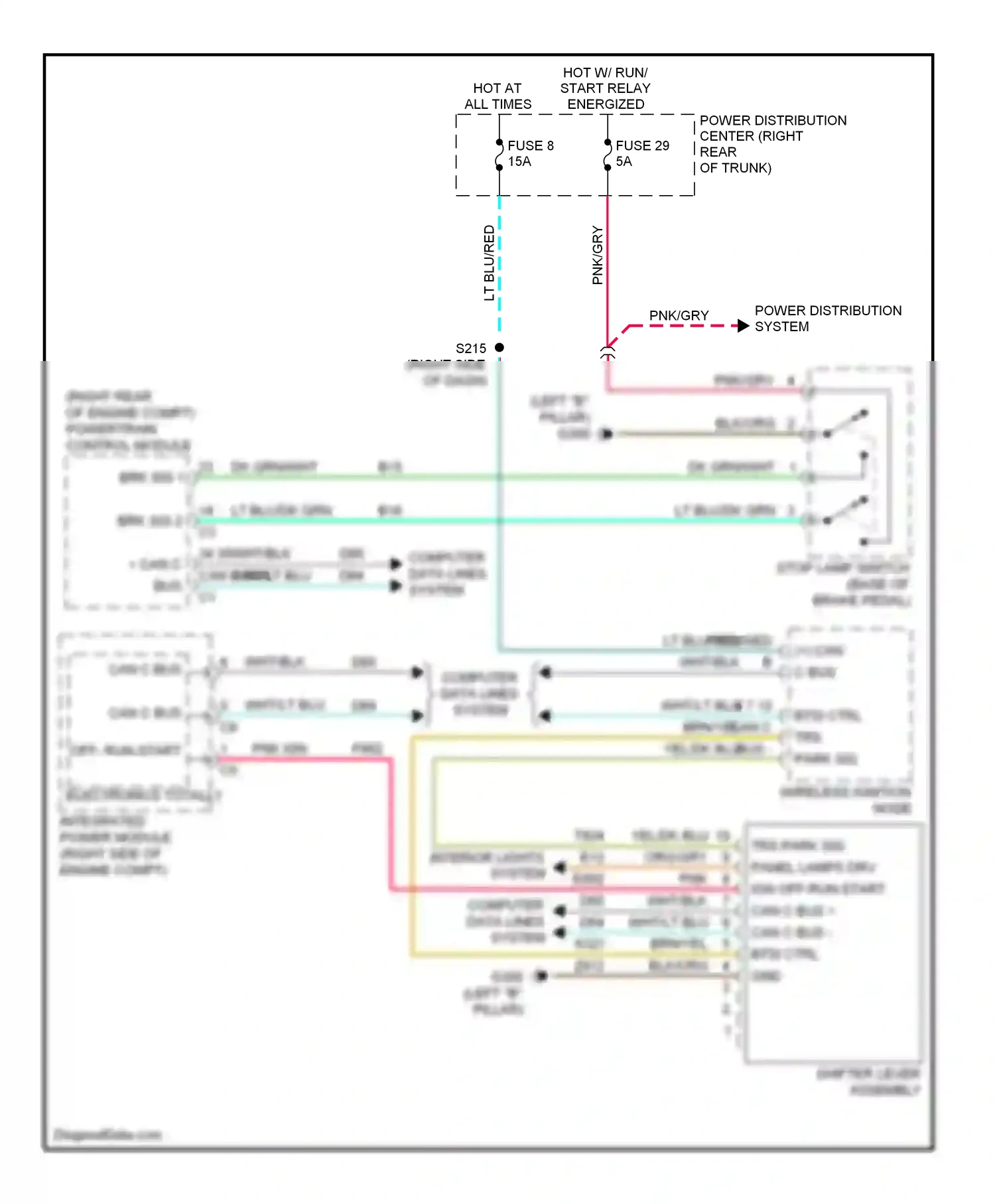 Dodge Challenger III (2008-2010) computer data lines system wiring diagram  (37 of 46)