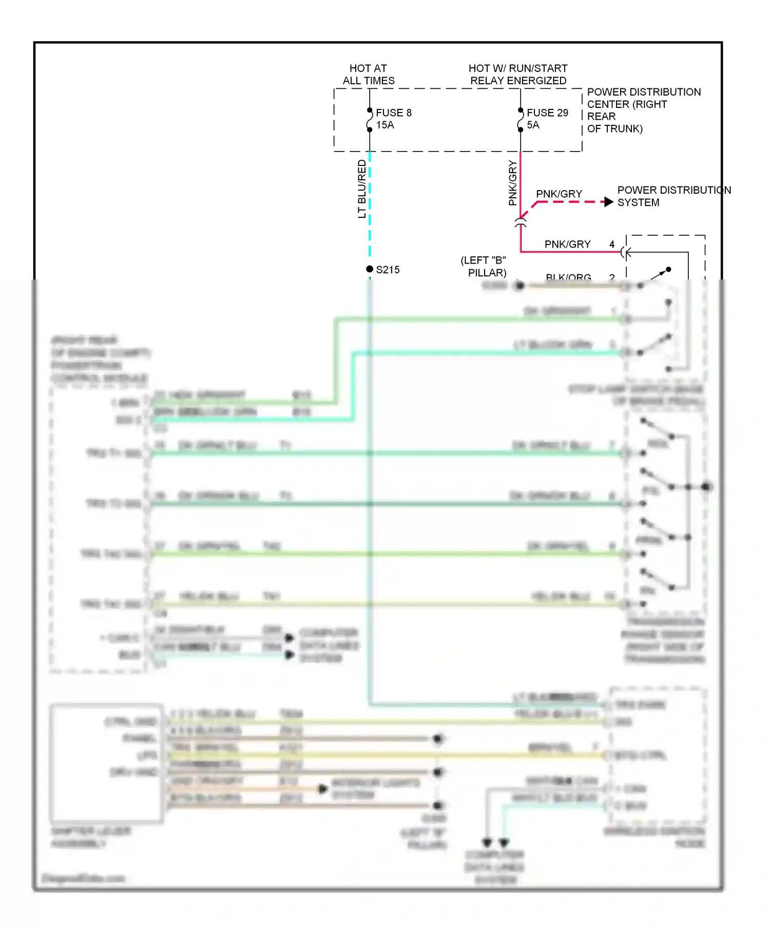 Dodge Challenger III (2008-2010) computer data lines system wiring diagram  (36 of 46)