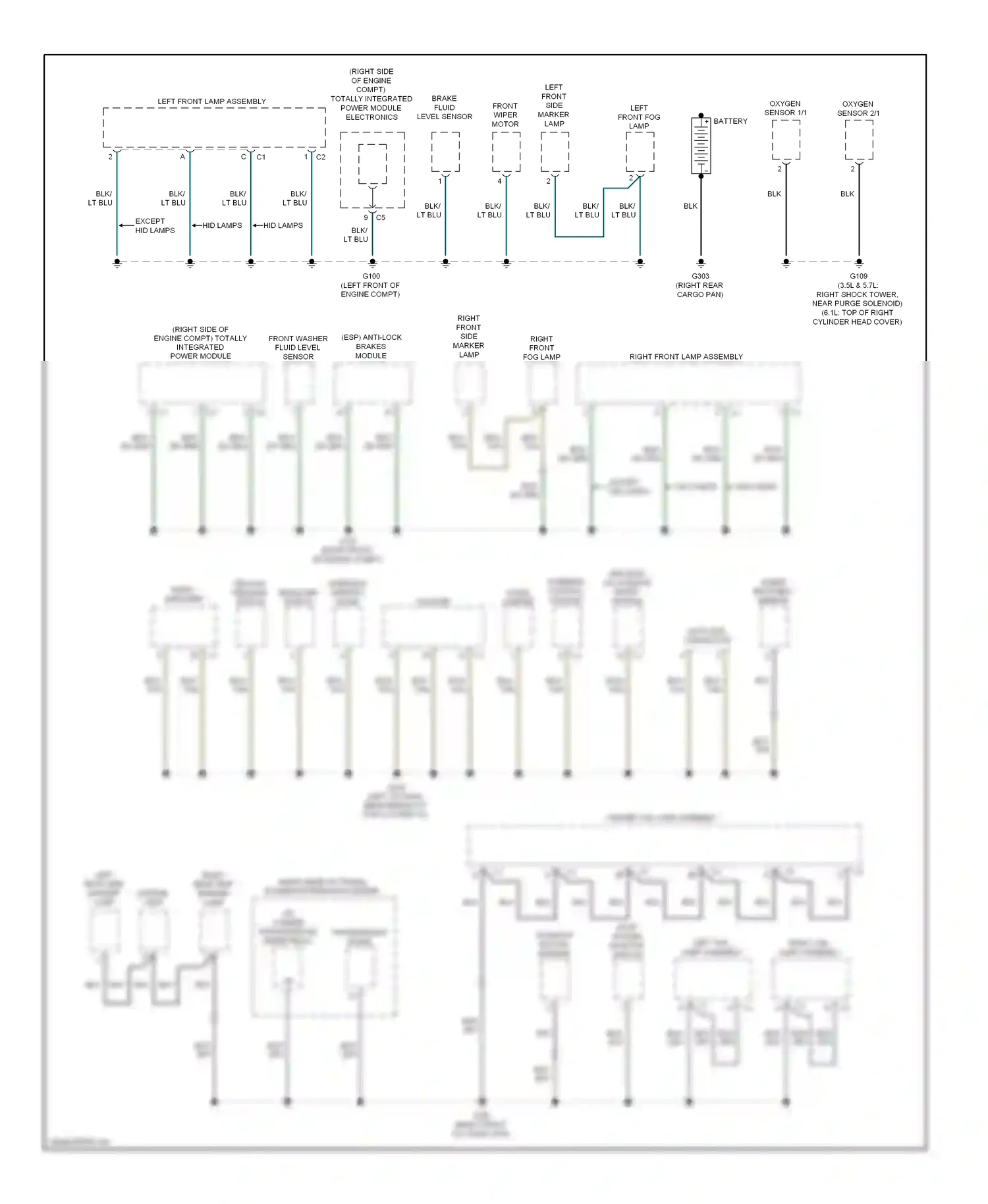 Dodge Challenger III (2008-2010) data link connector wiring diagram  (1 of 2)
