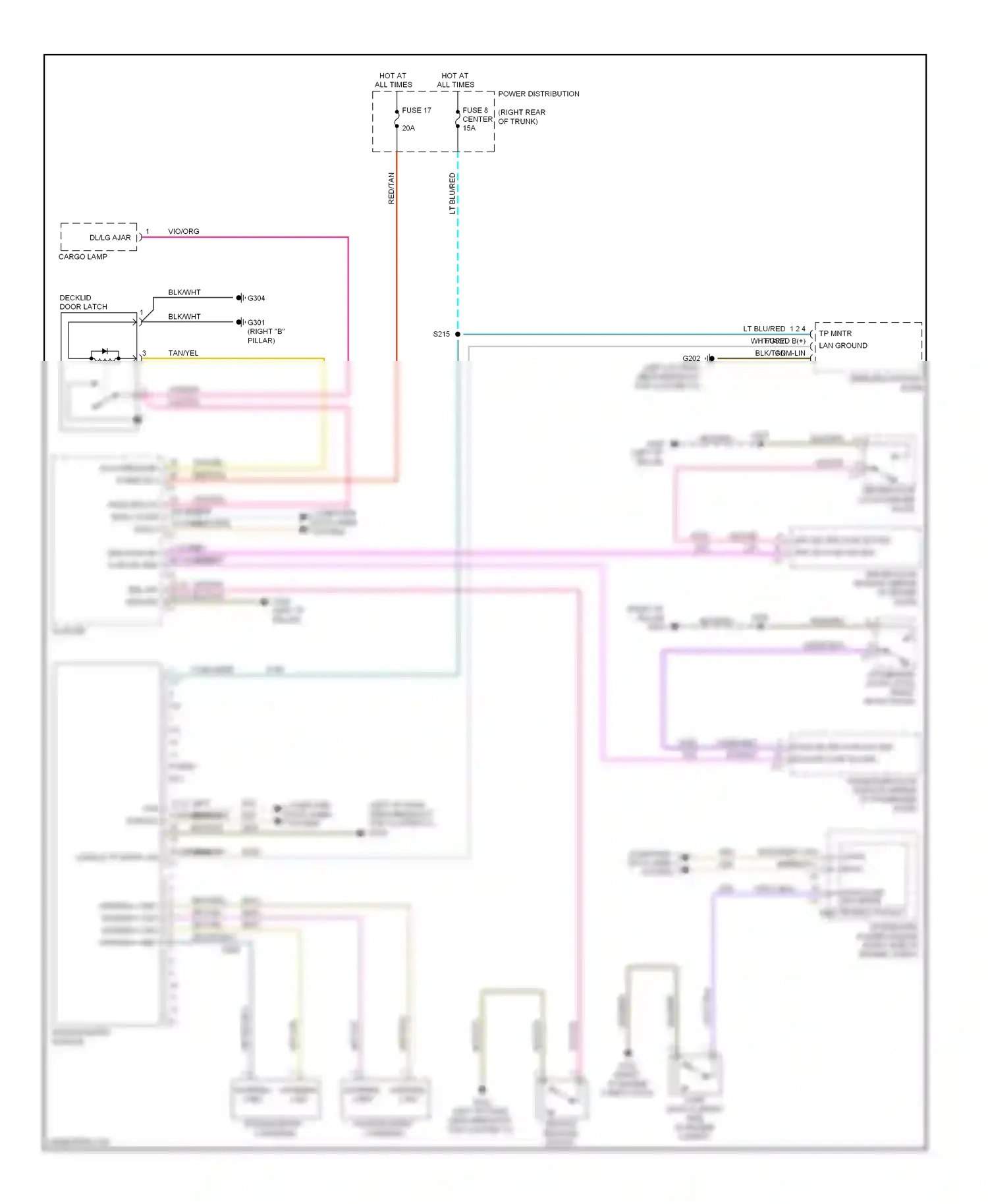Dodge Challenger III (2008-2010) decklid release switch wiring diagram  (1 of 4)
