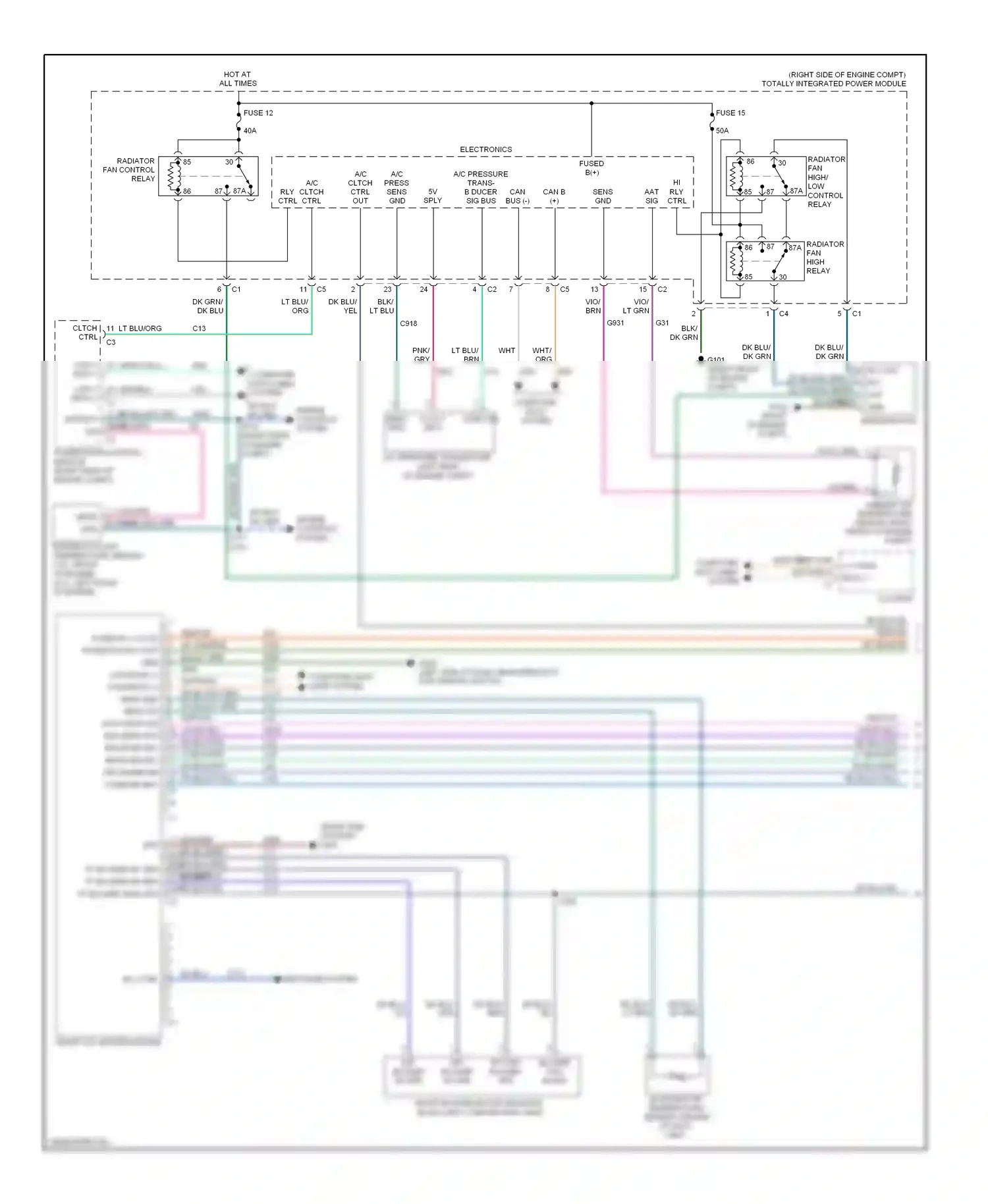 Dodge Challenger III (2008-2010) electronics wiring diagram  (5 of 19)