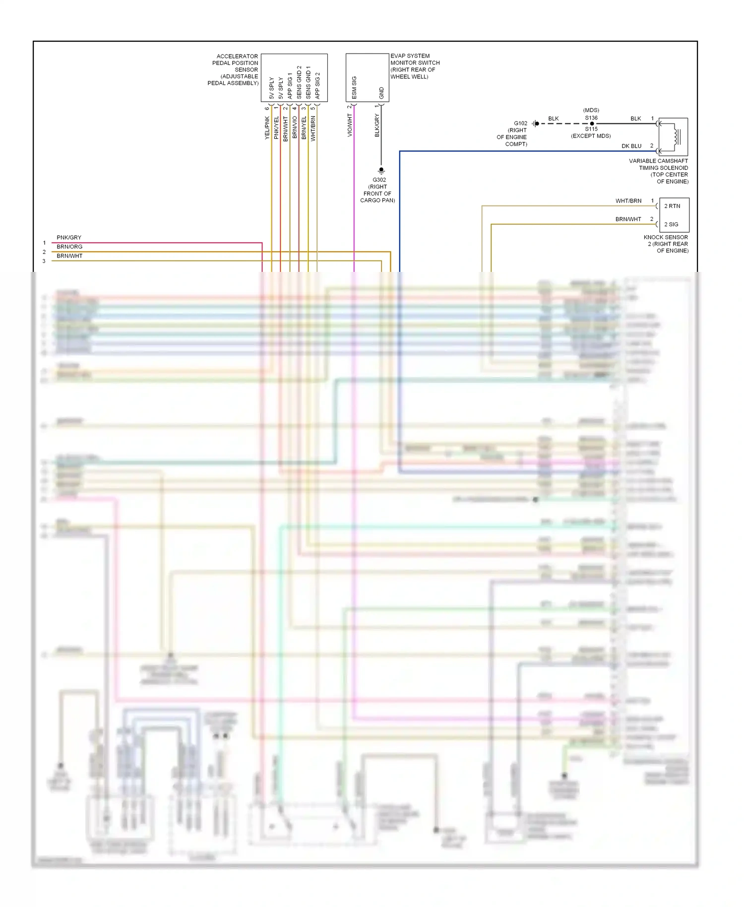 Dodge Challenger III (2008-2010) engine compt) wiring diagram  (3 of 3)