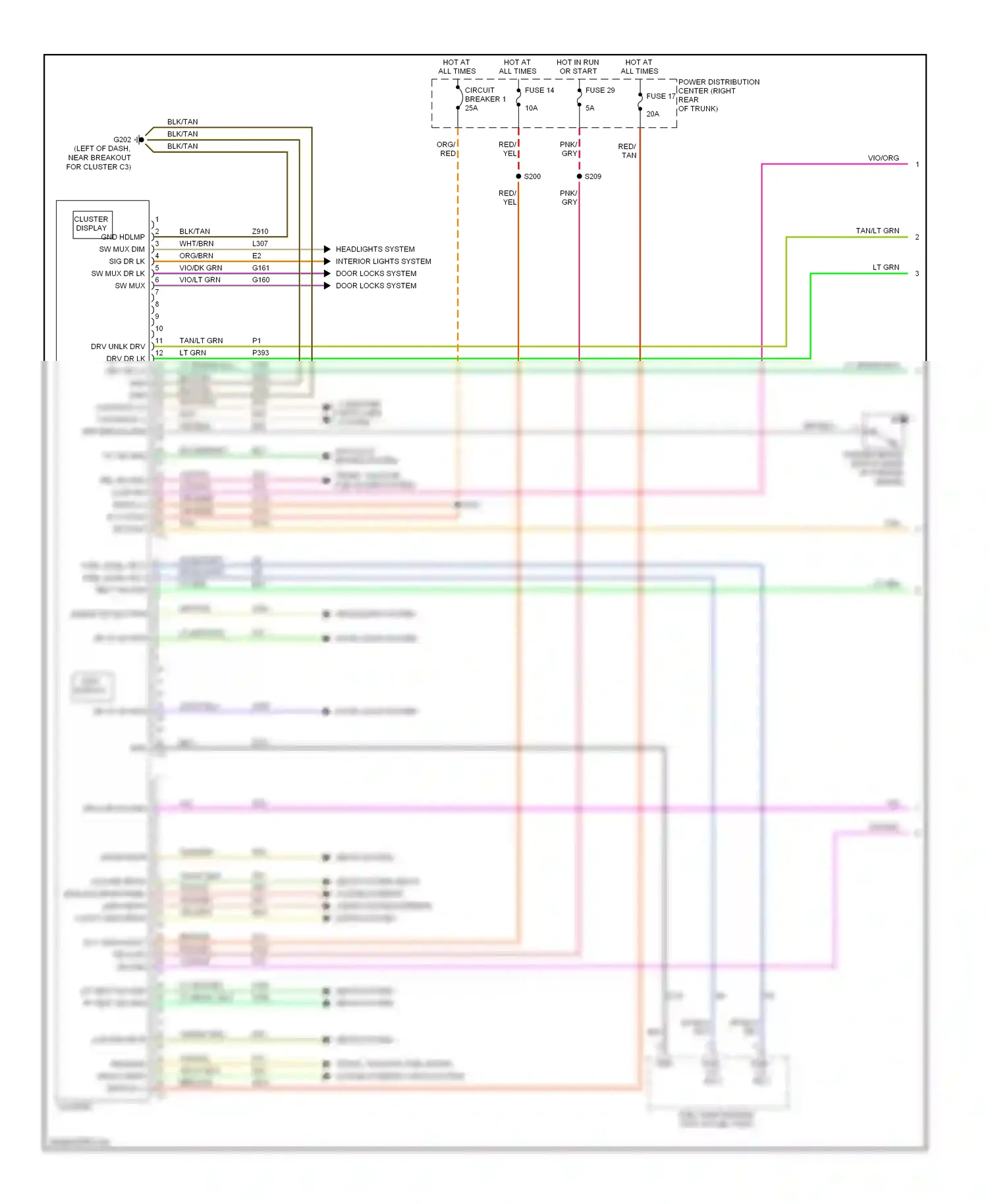 Dodge Challenger III (2008-2010) evic display wiring diagram  (1 of 2)