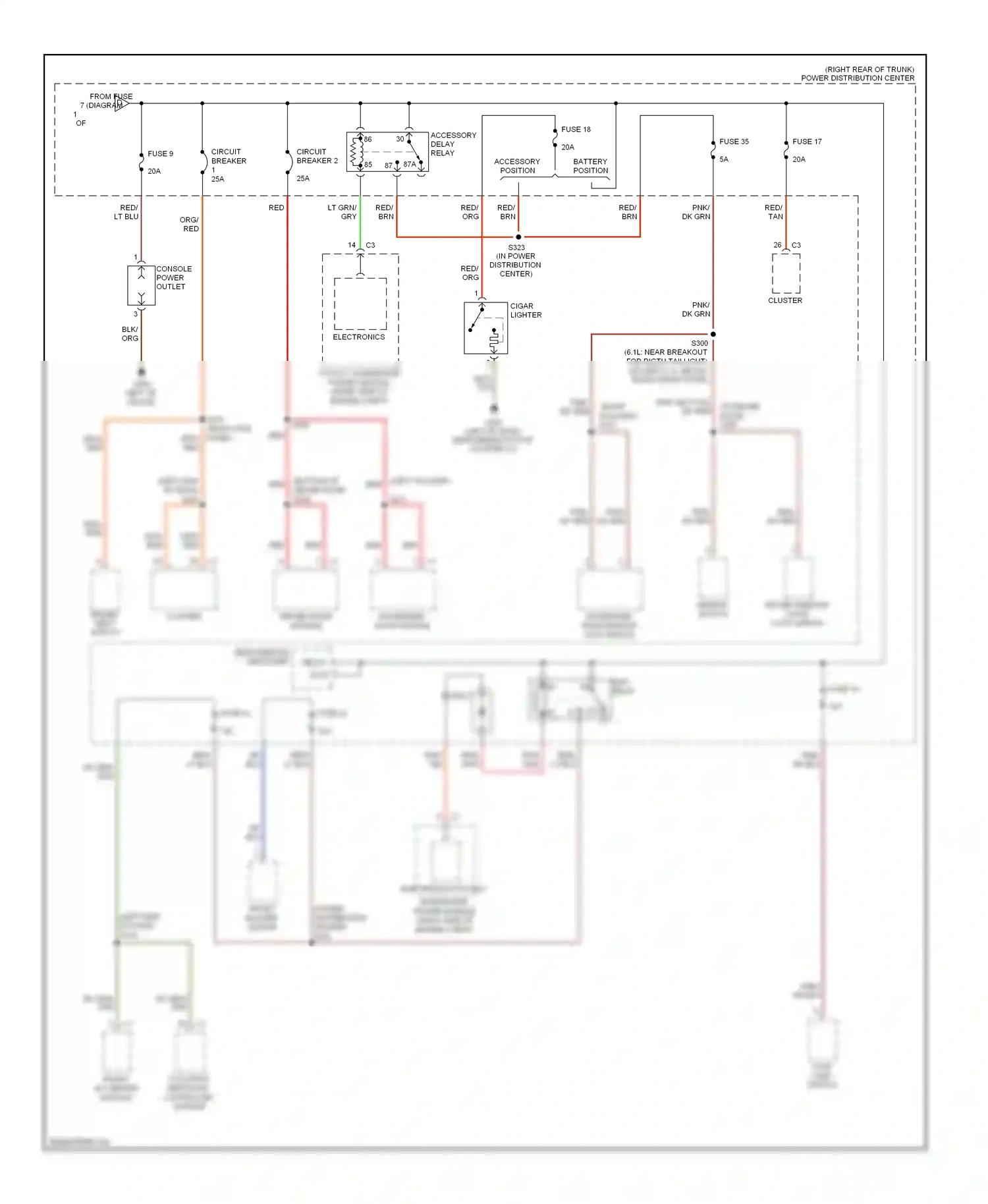 Dodge Challenger III (2008-2010) occupant restraint controller module wiring diagram  (2 of 3)