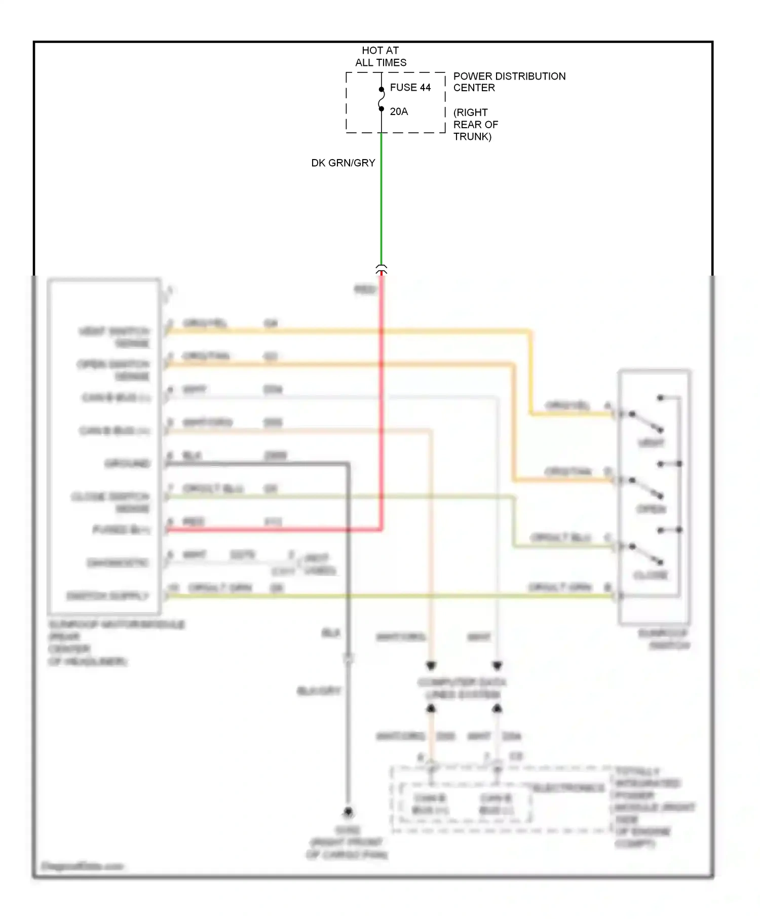 Dodge Challenger III (2008-2010) (open) wiring diagram  (1 of 1)