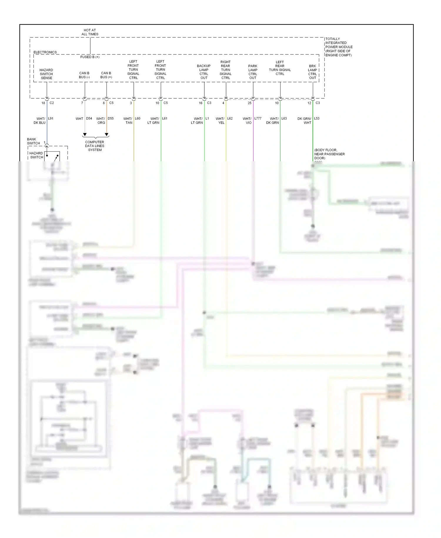 Dodge Challenger III (2008-2010) panel) wiring diagram  (1 of 2)