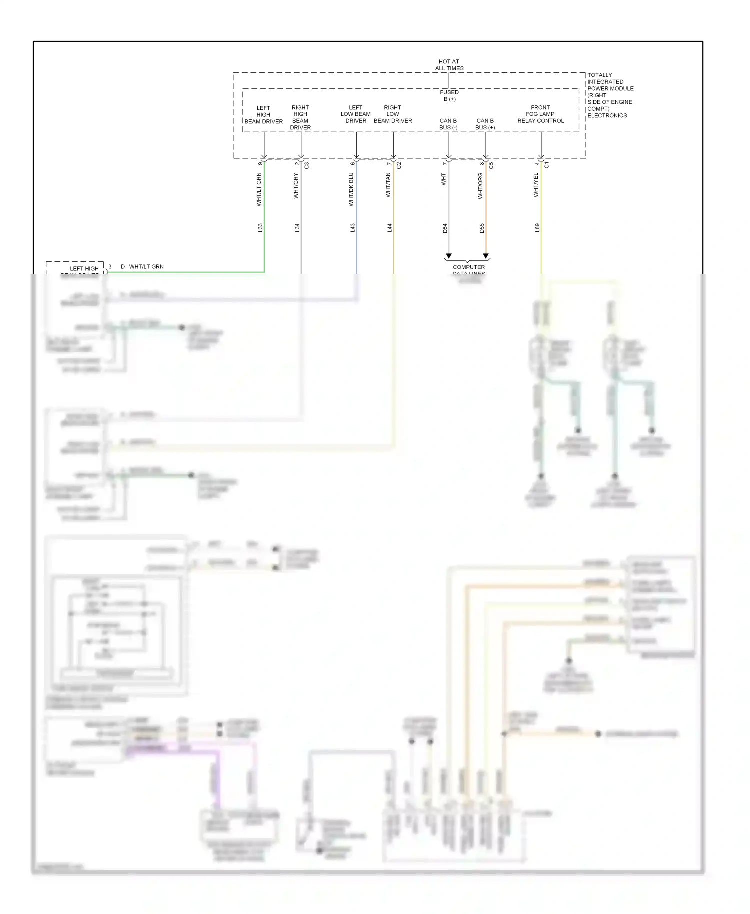 Dodge Challenger III (2008-2010) processor wiring diagram  (1 of 2)