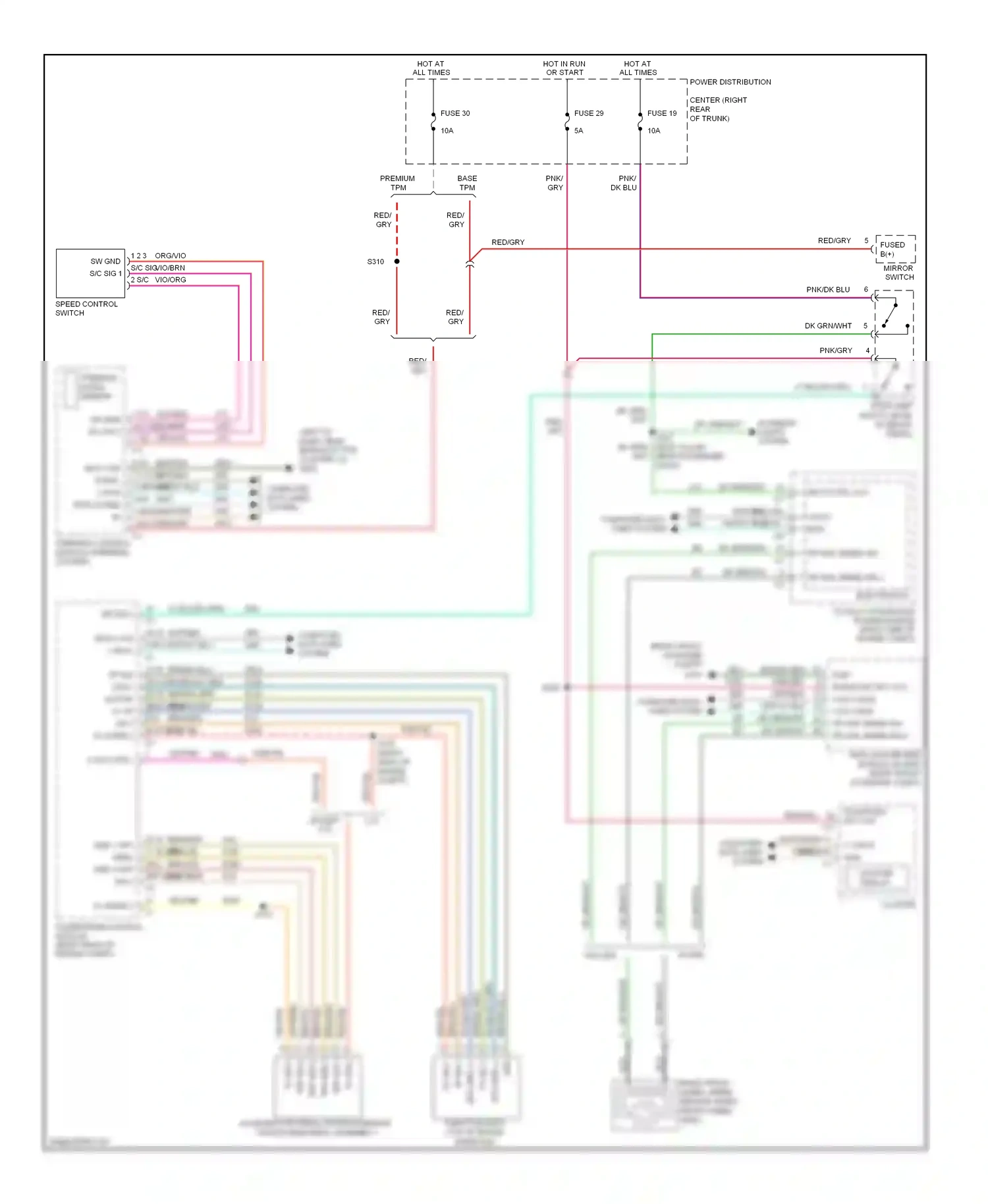 Dodge Challenger III (2008-2010) speed control switch wiring diagram  (1 of 1)