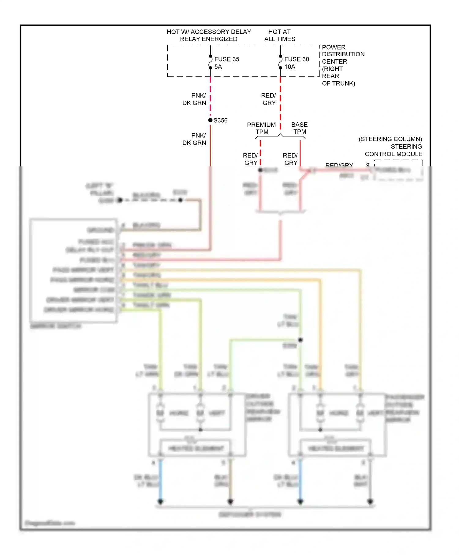 Dodge Challenger III (2008-2010) (steering column) steering control module wiring diagram  (1 of 1)
