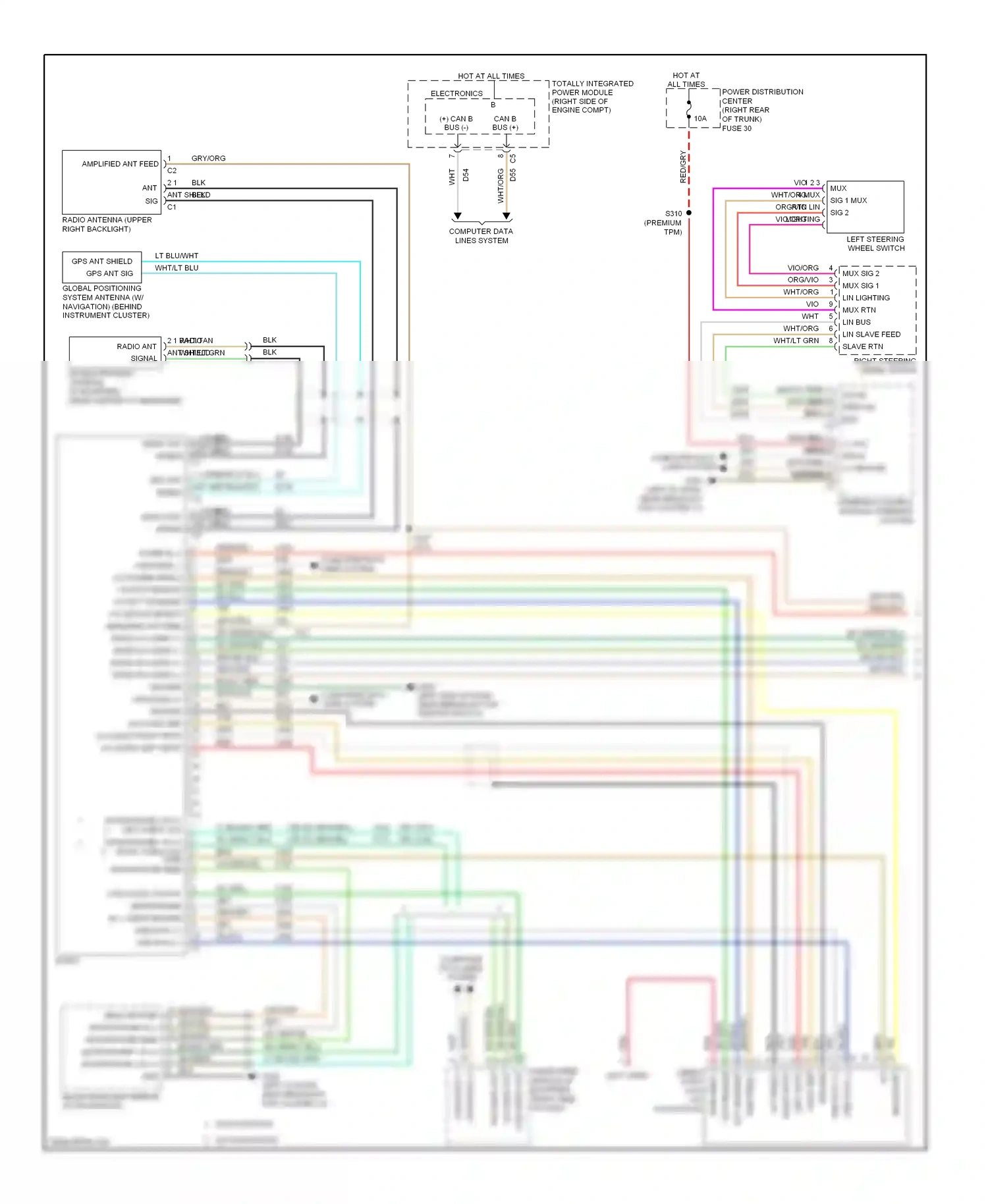 Dodge Challenger III (2008-2010) usb data - wiring diagram  (1 of 2)