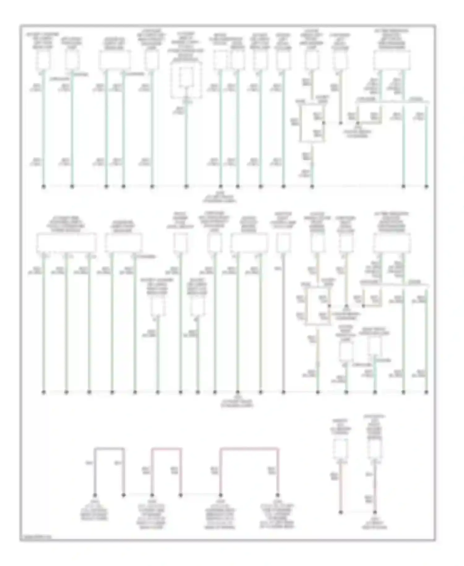 Charger Dodge V (2005-2010): Ground distribution circuit (1 of 4)