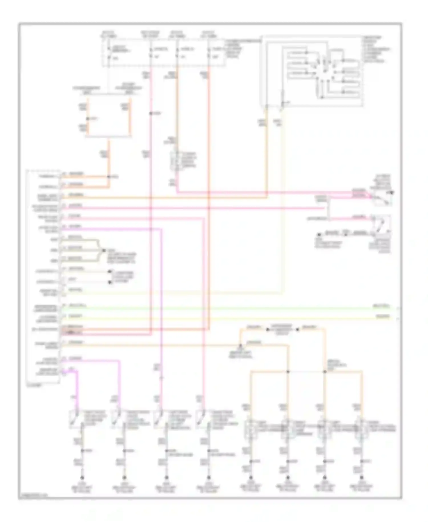 Charger Dodge V (2005-2010): Courtesy lamps circuit (1 of 2)