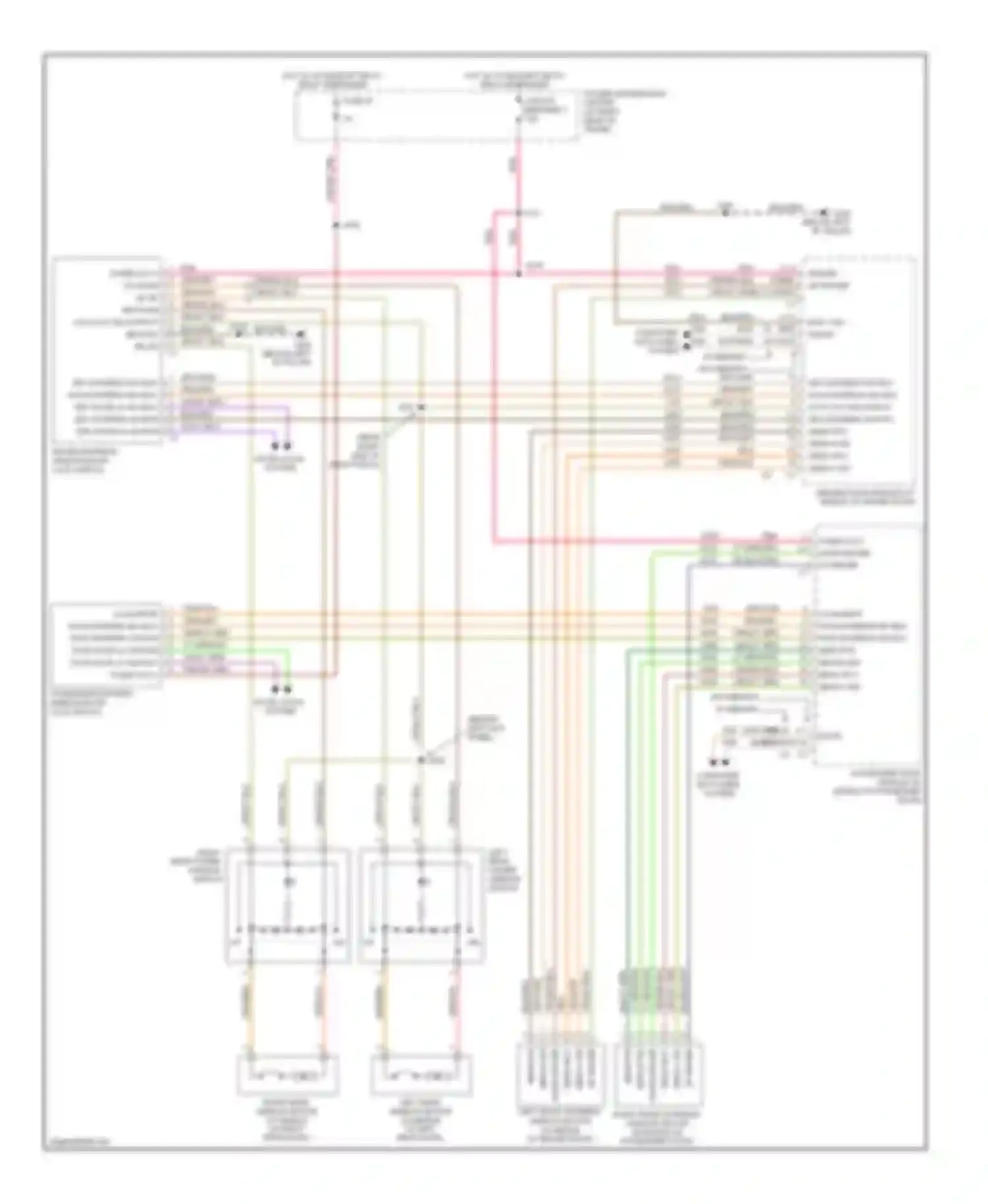 Charger Dodge V (2005-2010): Power windows circuit, except base