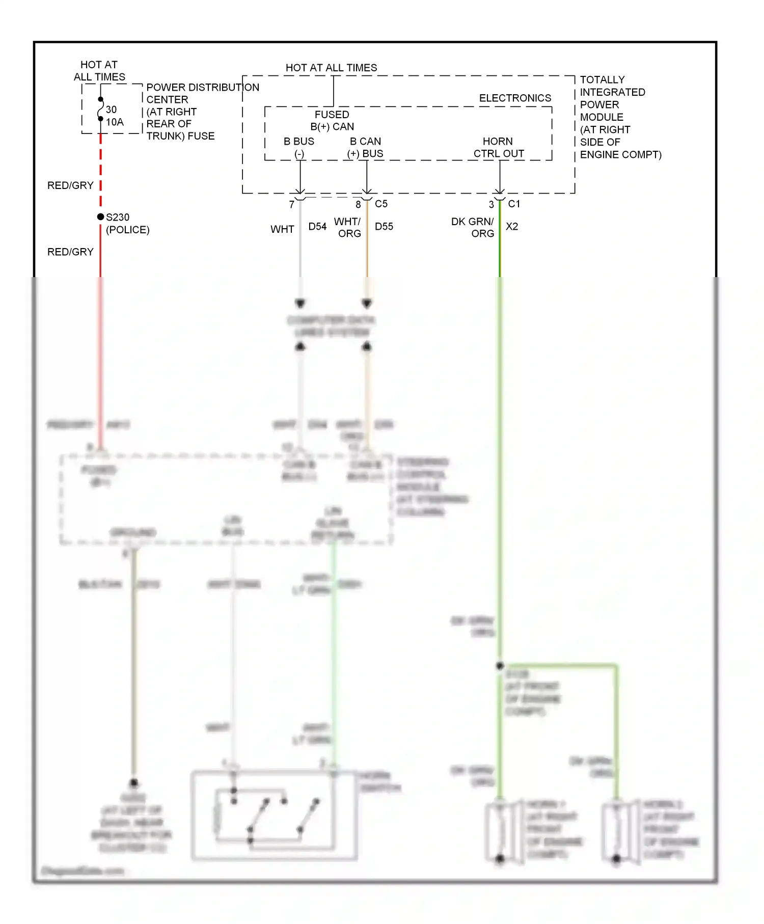 Dodge Charger V (2005-2010) computer data lines system wiring diagram  (15 of 48)