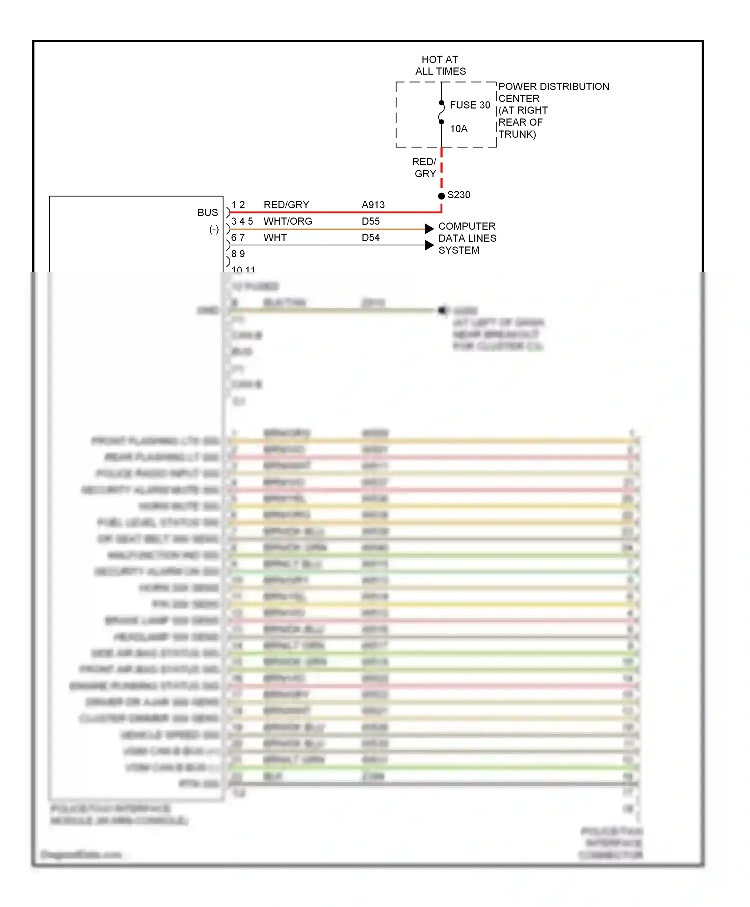 Dodge Charger V (2005-2010) computer data lines system wiring diagram  (20 of 48)