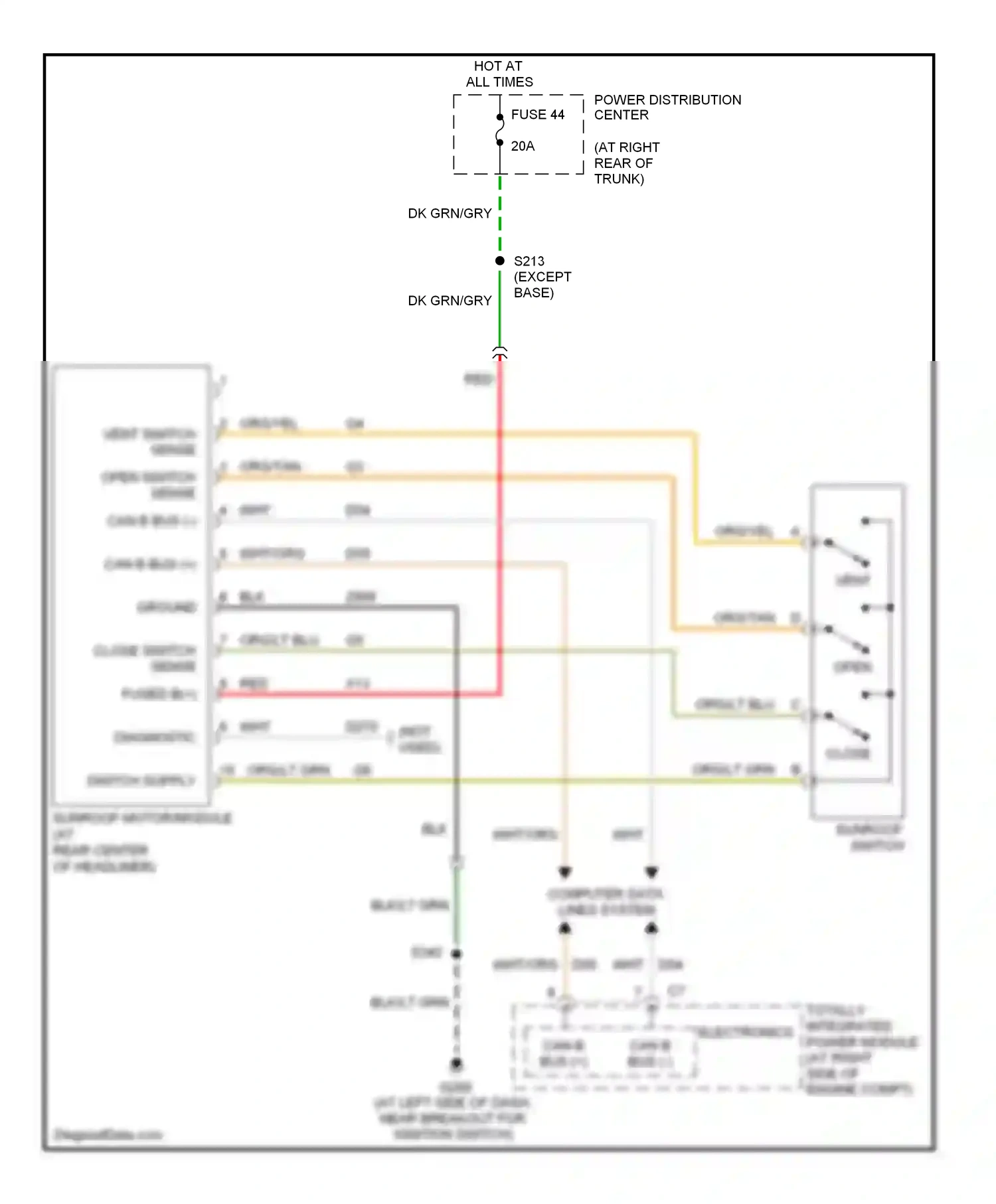 Dodge Charger V (2005-2010) computer data lines system wiring diagram  (30 of 48)