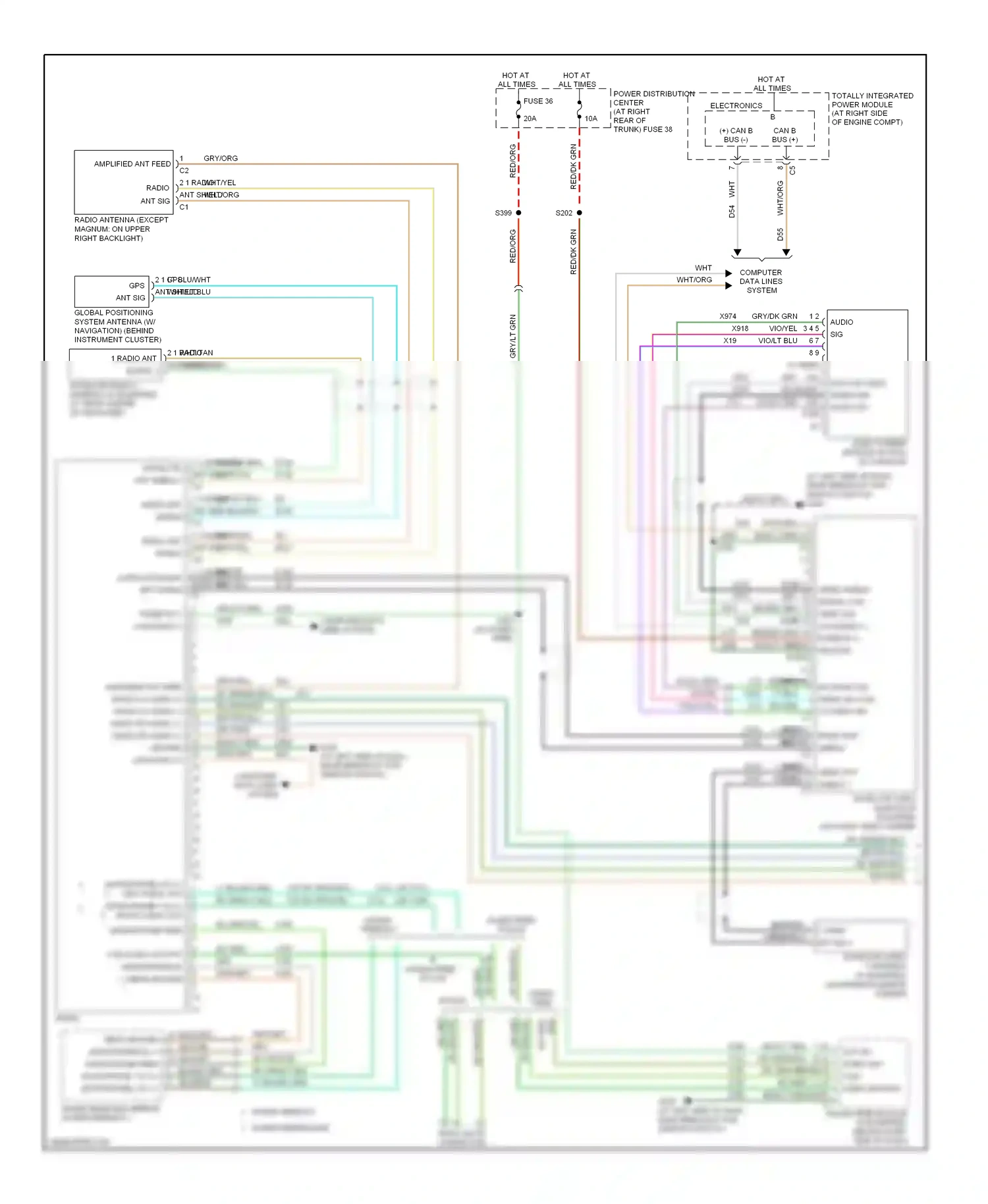 Dodge Charger V (2005-2010) computer data lines system wiring diagram  (33 of 48)