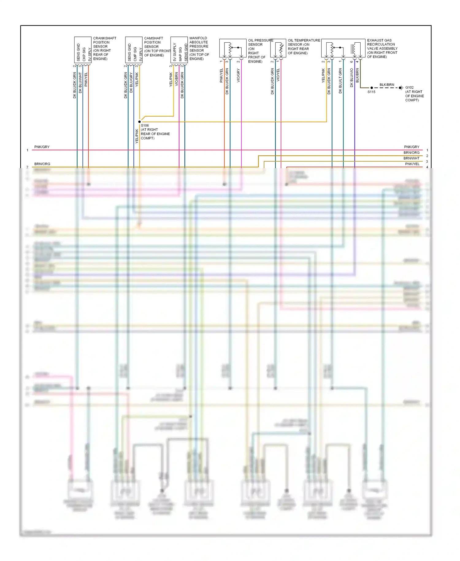 Dodge Charger V (2005-2010) engine coolant temperature sensor wiring diagram  (1 of 1)