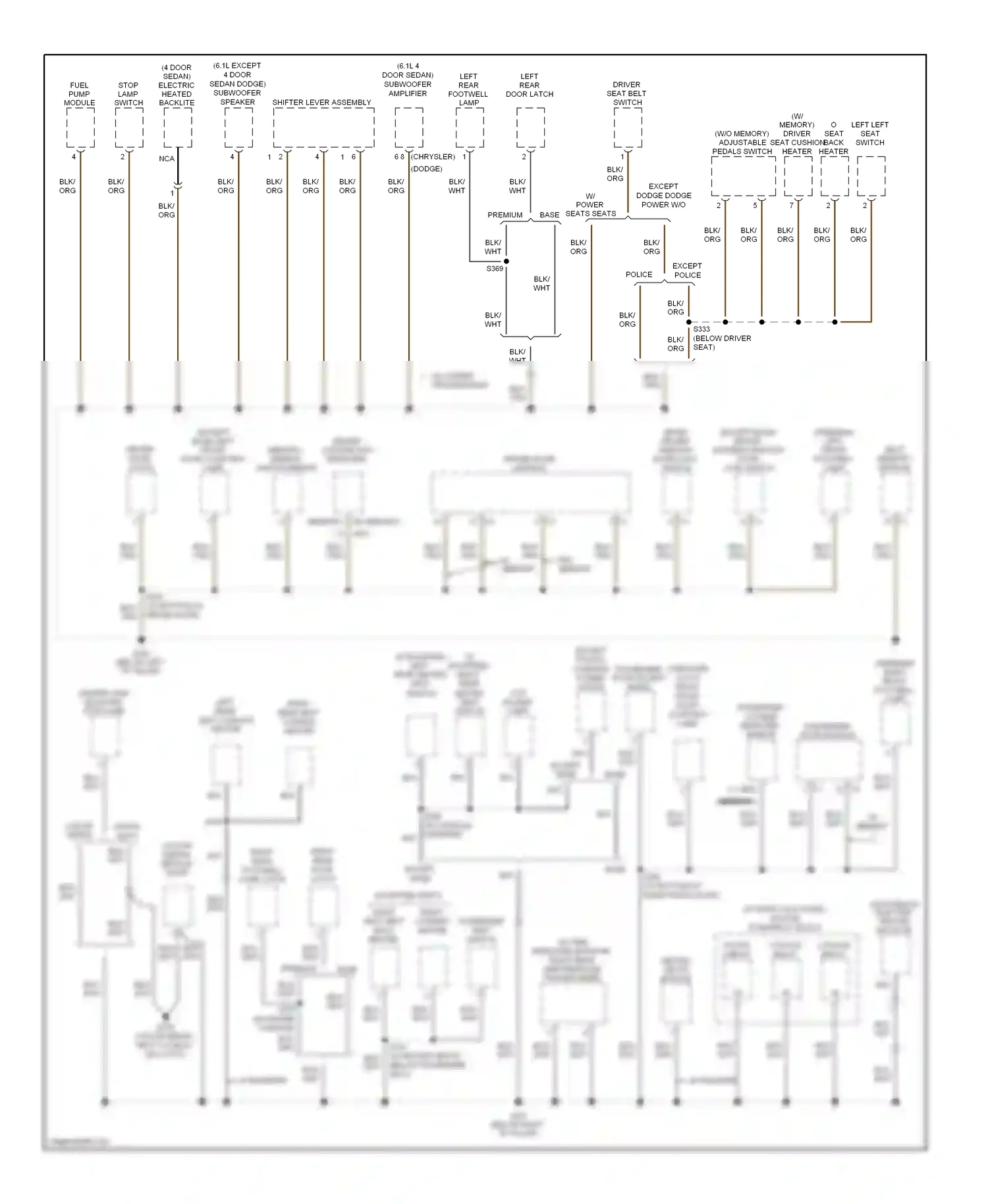 Dodge Charger V (2005-2010) except base base wiring diagram  (2 of 2)