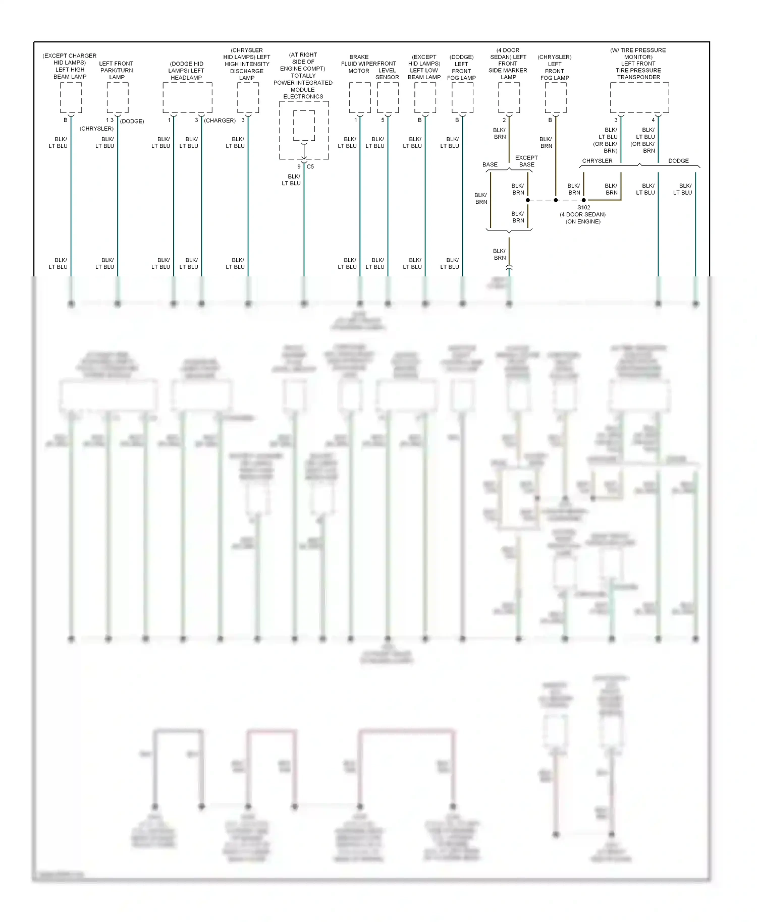 Dodge Charger V (2005-2010) except base base wiring diagram  (1 of 2)