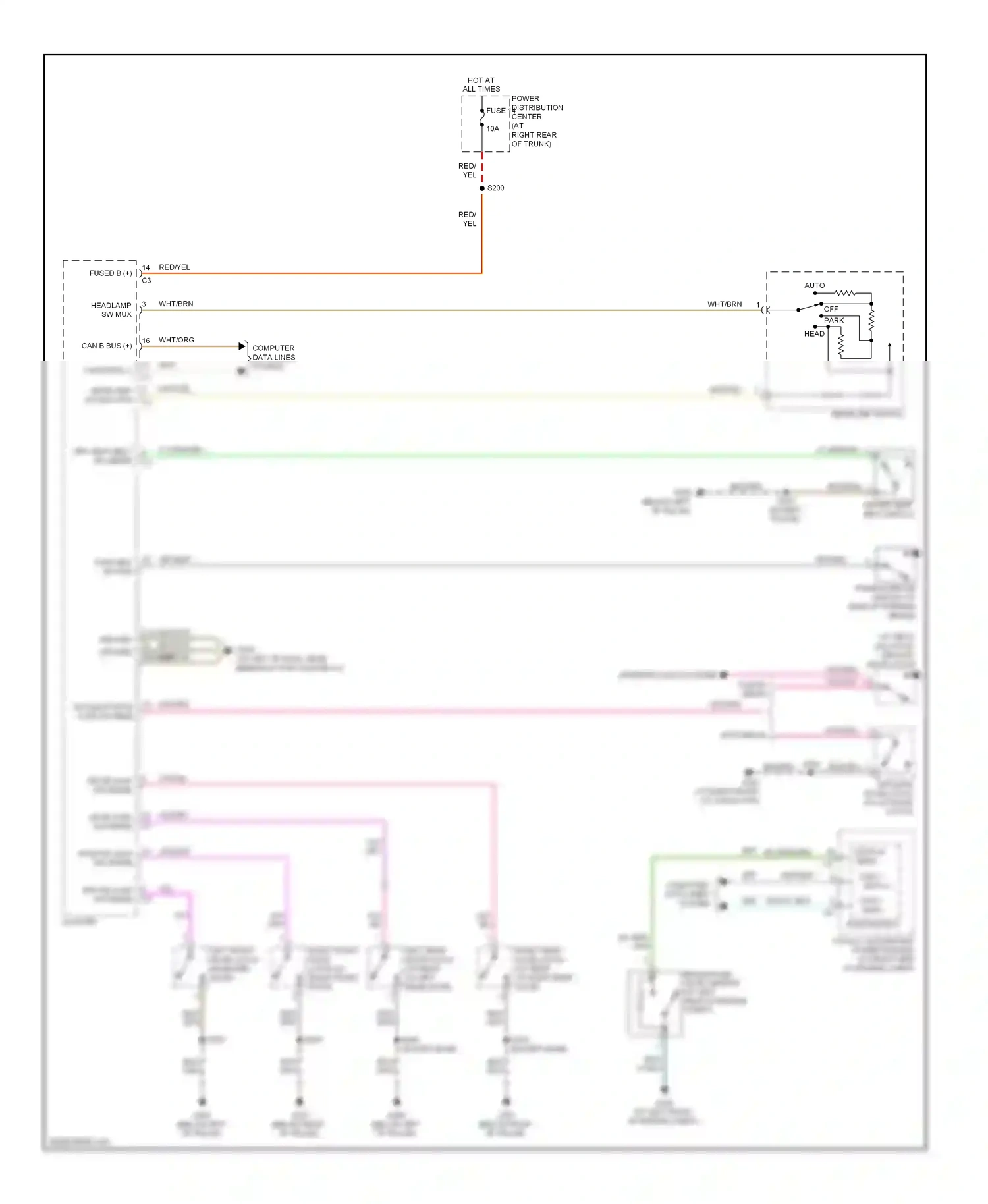 Dodge Charger V (2005-2010) hatchback wiring diagram  (2 of 7)