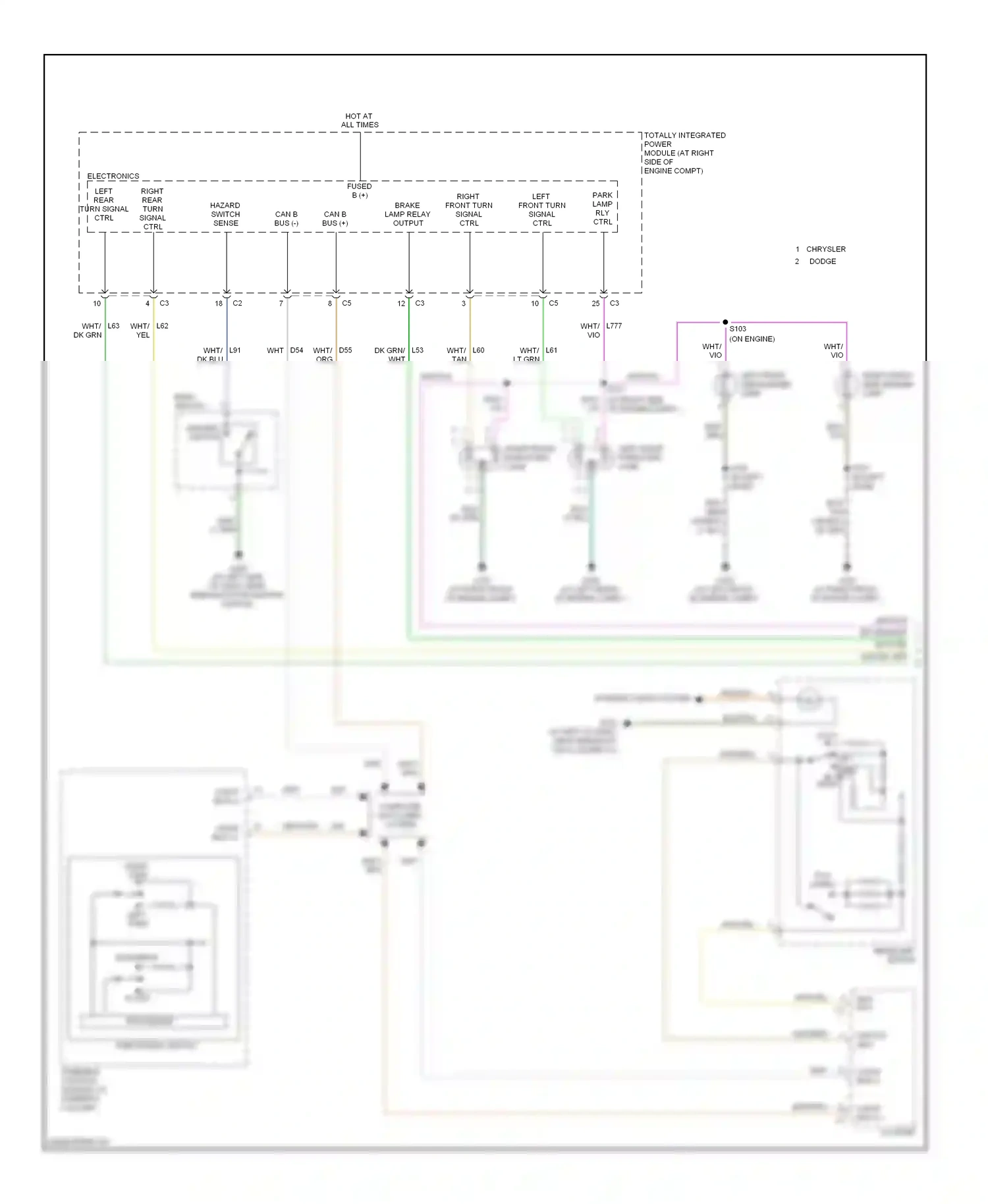 Dodge Charger V (2005-2010) processor wiring diagram  (2 of 5)