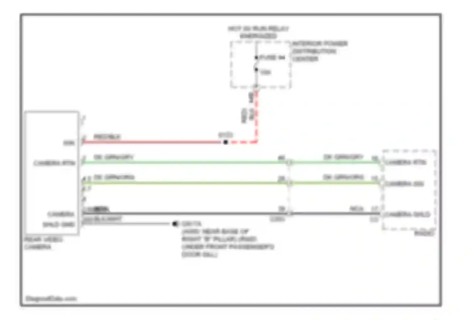 Charger Dodge VI (2010-2014): Rear camera circuit