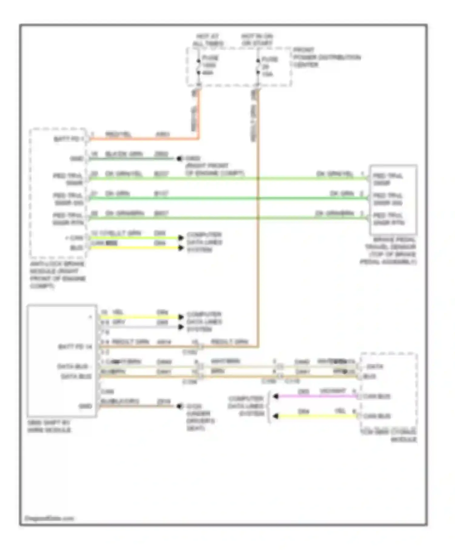Charger Dodge VI (2010-2014): Shift interlock circuit, 8 speed a/t