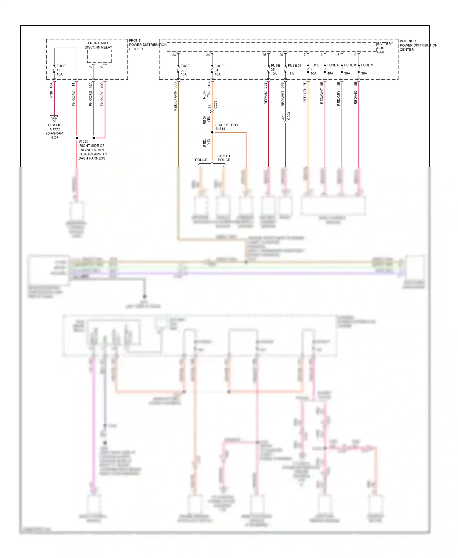 Dodge Charger VI (2010-2014) analog network clock interface module module wiring diagram  (1 of 1)