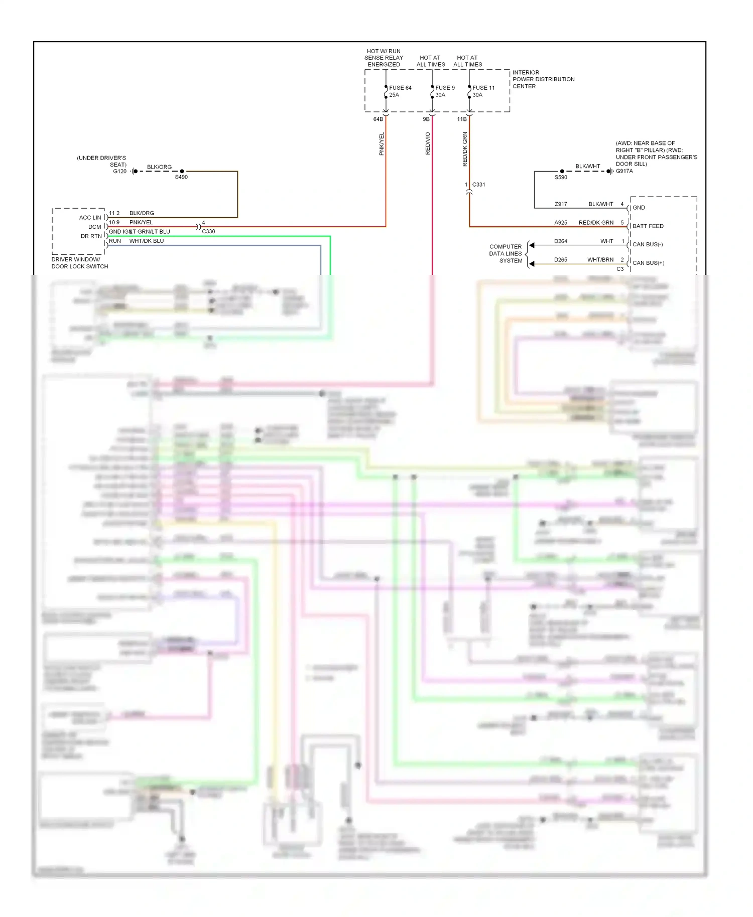 Dodge Charger VI (2010-2014) computer data lines system wiring diagram  (9 of 59)