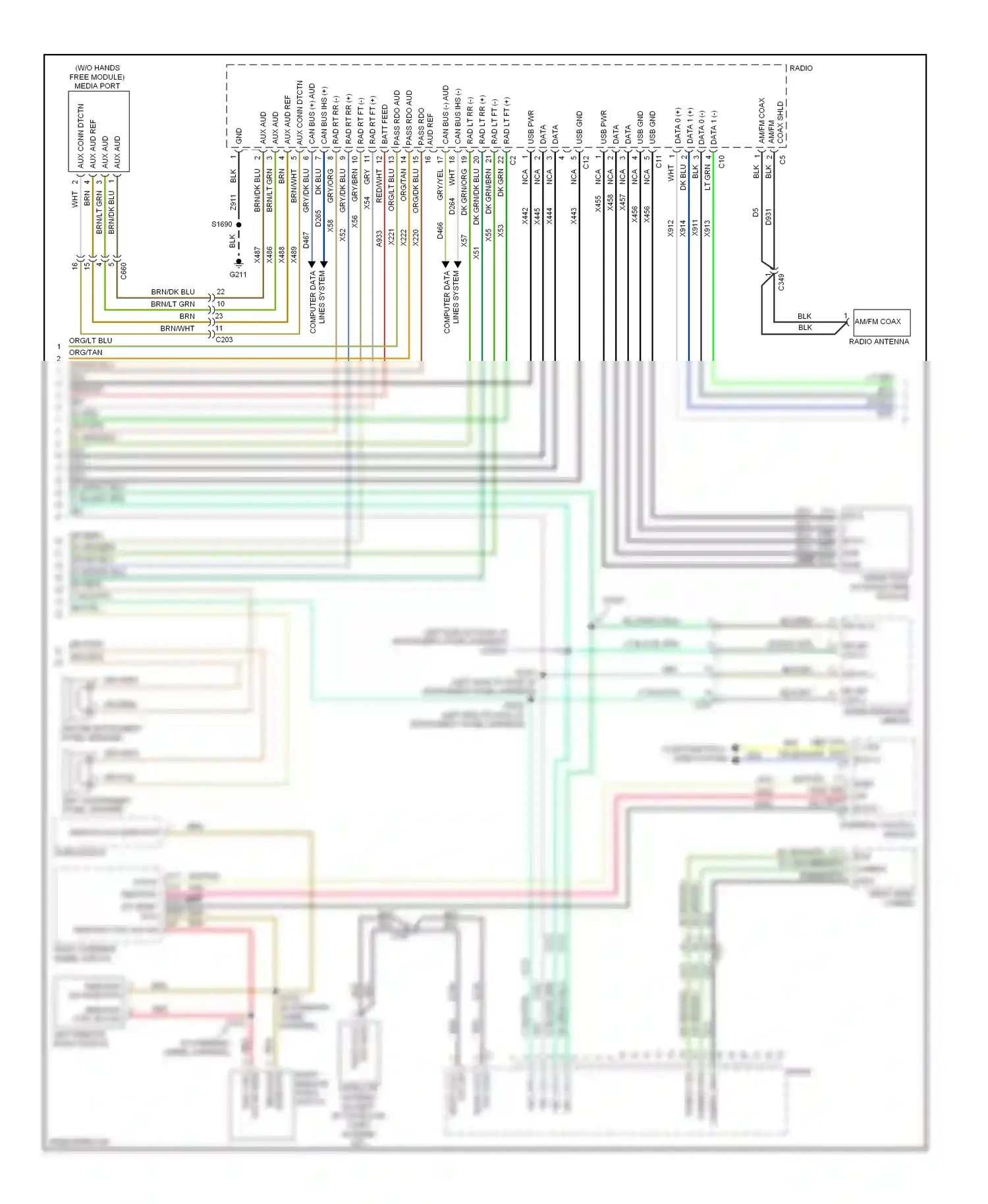 Dodge Charger VI (2010-2014) computer data lines system wiring diagram  (45 of 59)