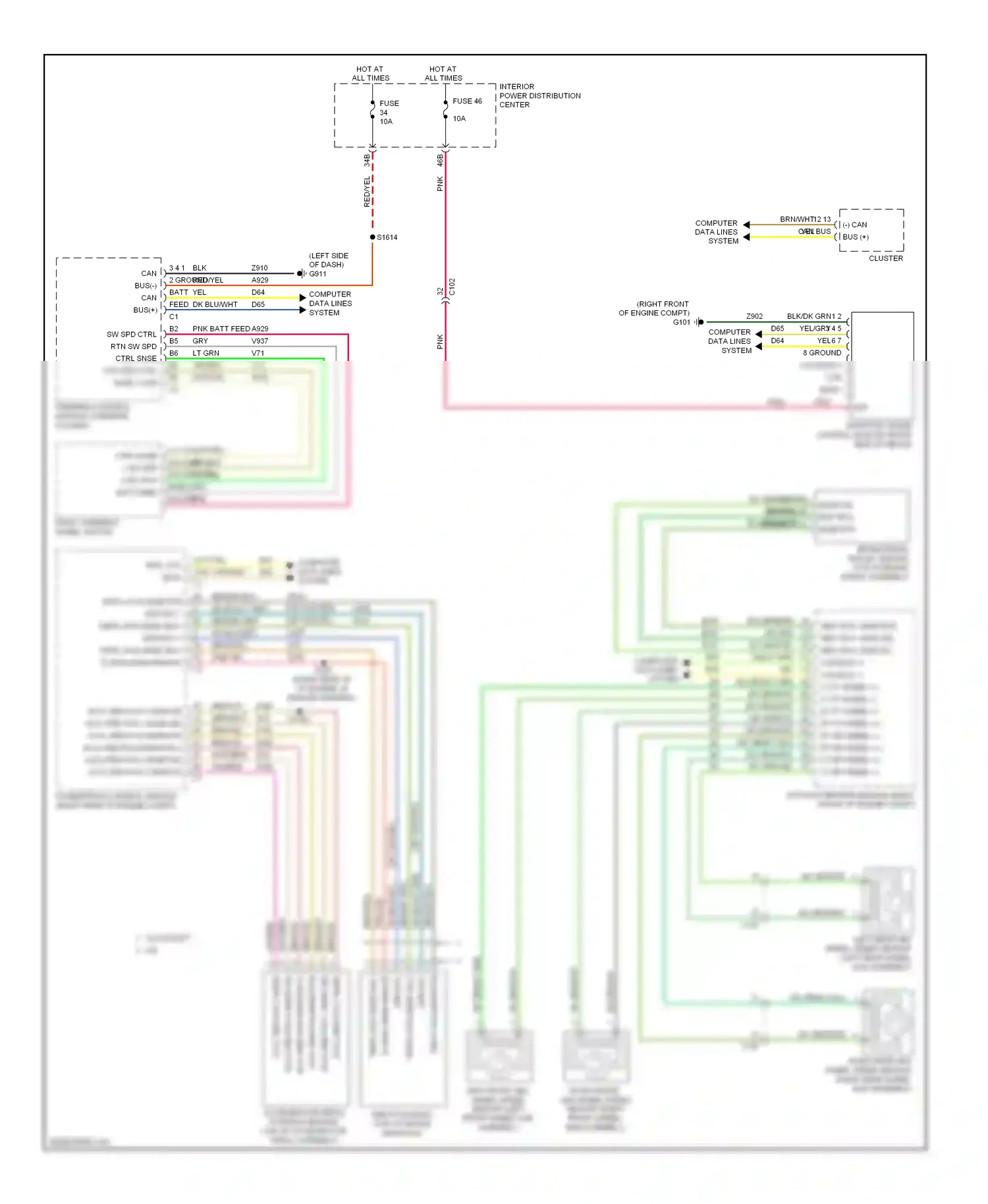 Dodge Charger VI (2010-2014) computer data lines system wiring diagram  (8 of 59)
