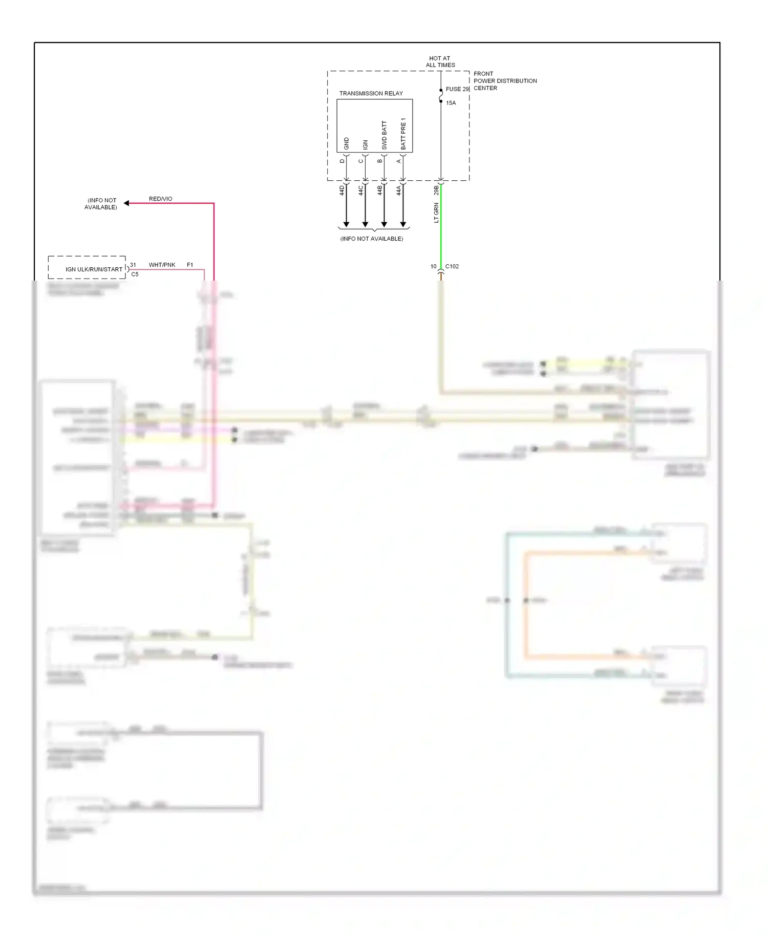 Dodge Charger VI (2010-2014) data bus(-) eshift data bus(+) eshift wiring diagram  (1 of 1)