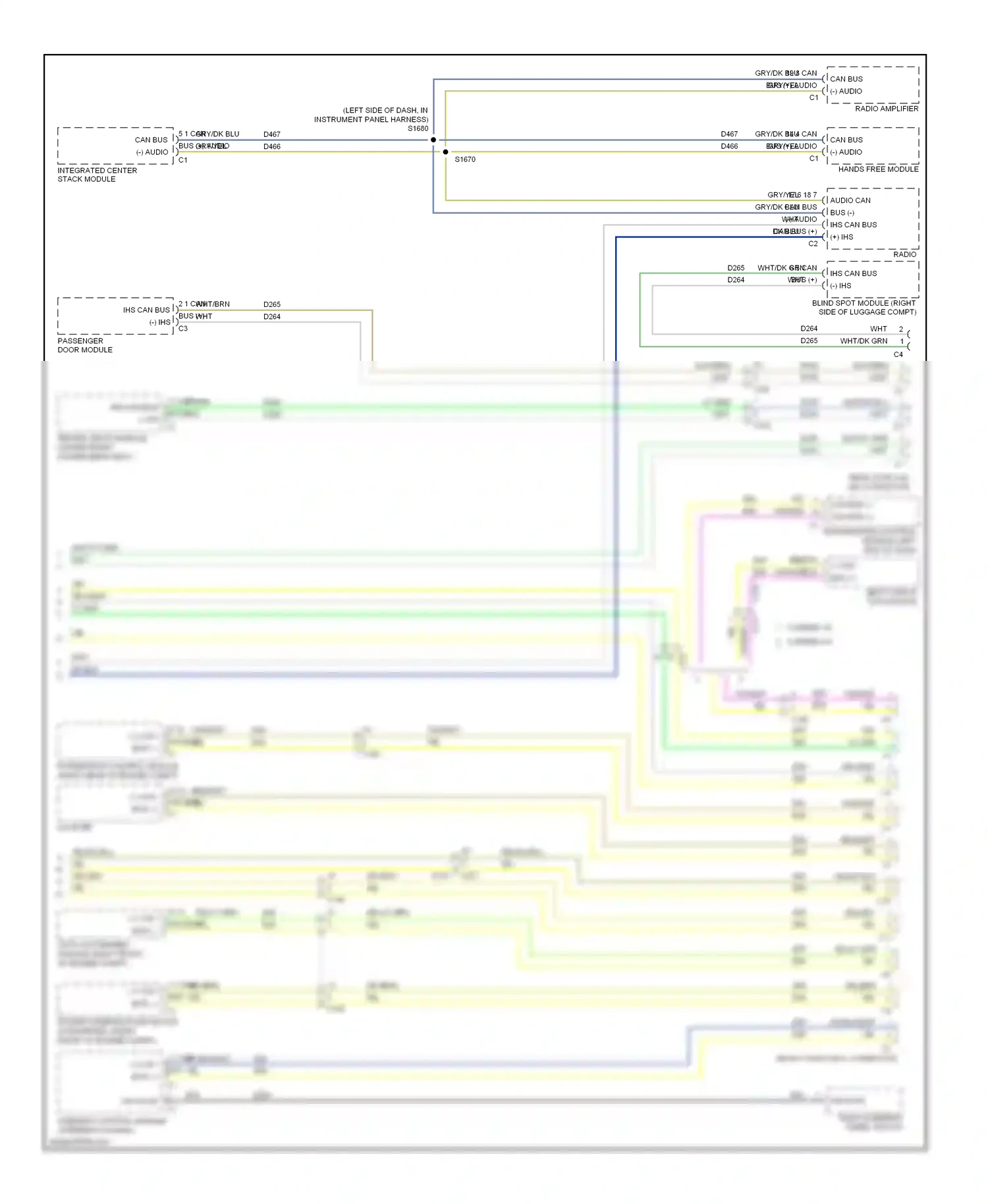Dodge Charger VI (2010-2014) integrated center stack module wiring diagram  (1 of 6)