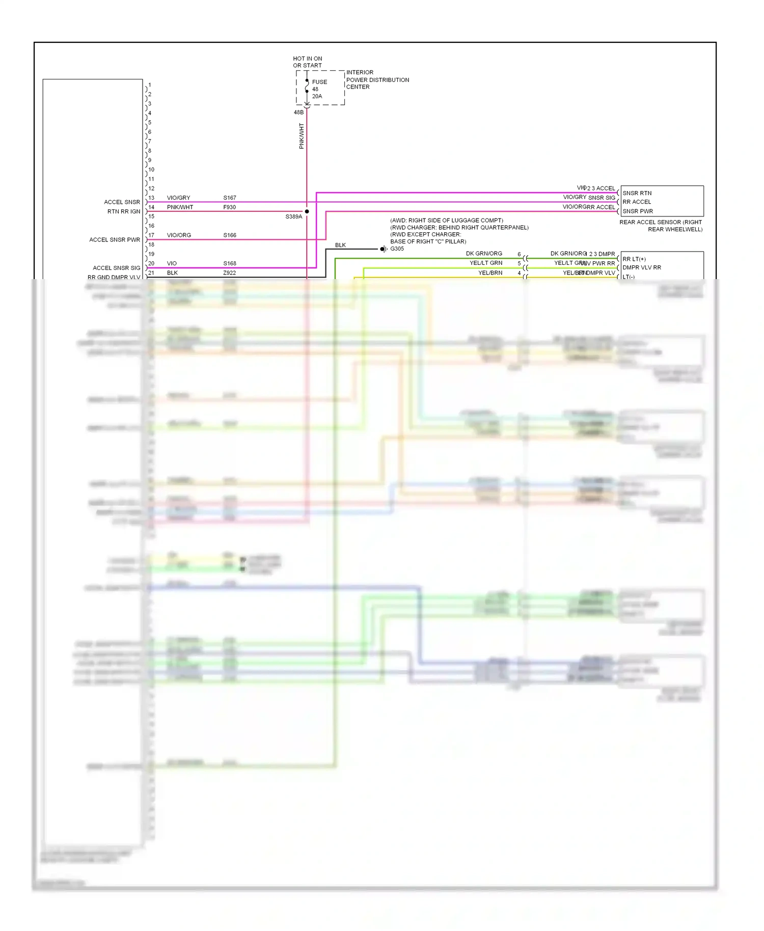 Dodge Charger VI (2010-2014) left front accel sensor wiring diagram  (1 of 1)