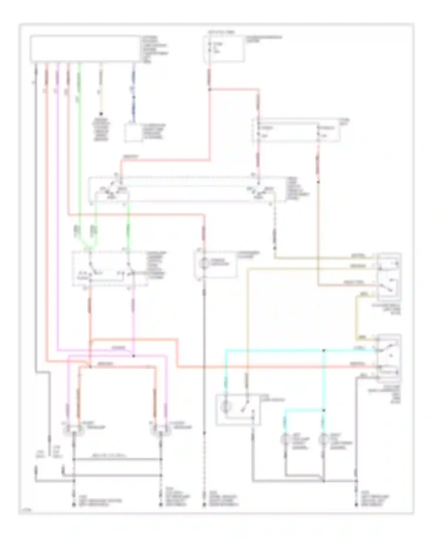 Dakota WS Dodge  (1994-1994): Headlamps/fog lamps circuit, with drl