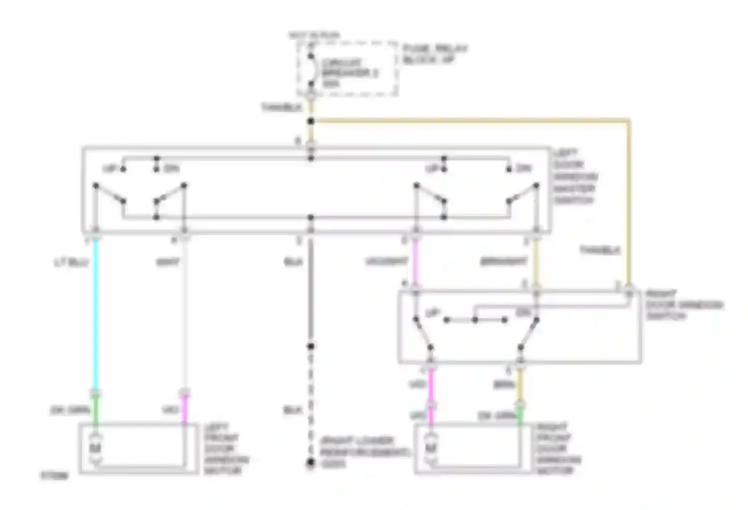 Dakota WS Dodge  (1994-1994): Power window circuit