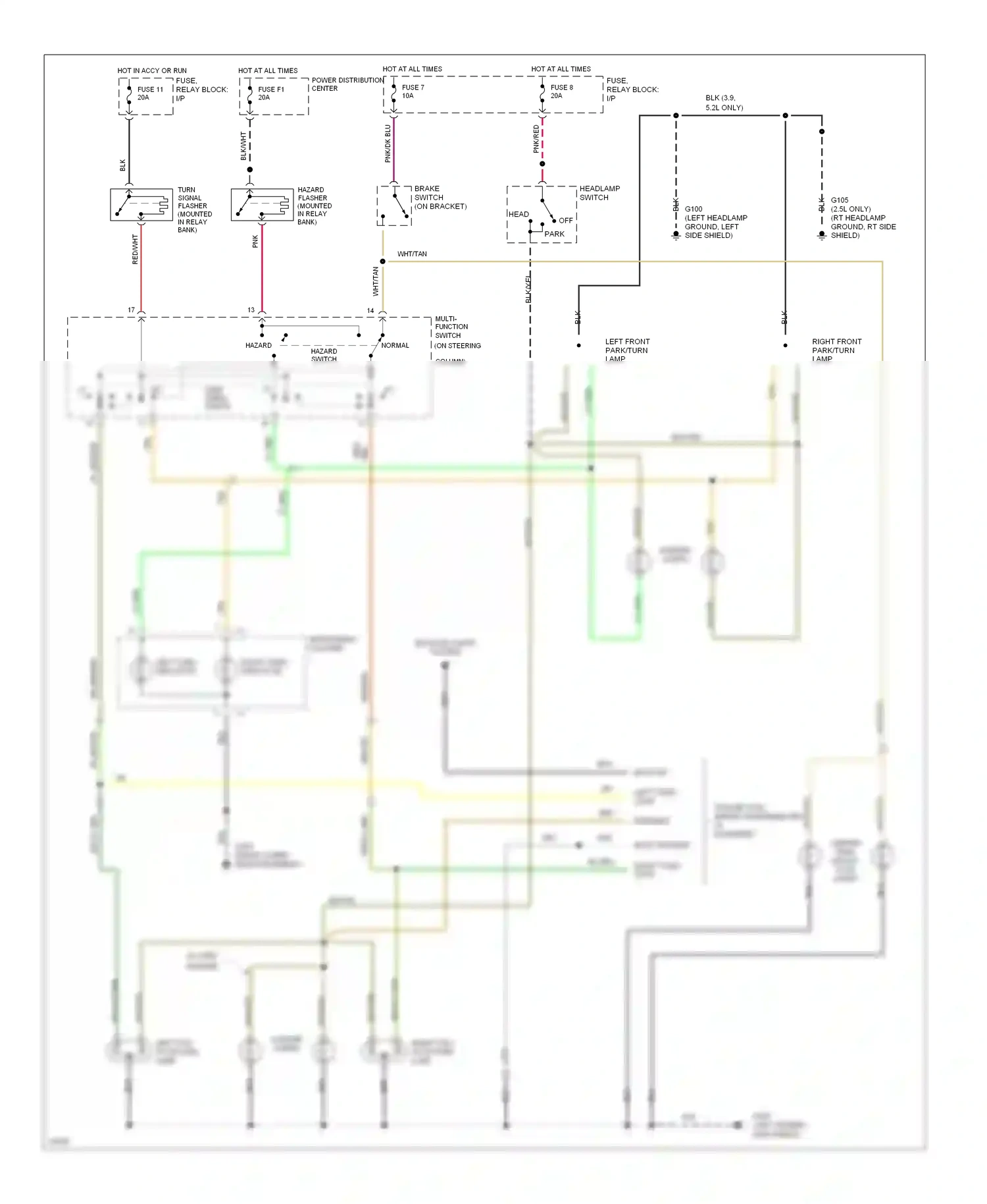 Dodge Dakota WS  (1994-1994) multi- function wiring diagram  (1 of 1)