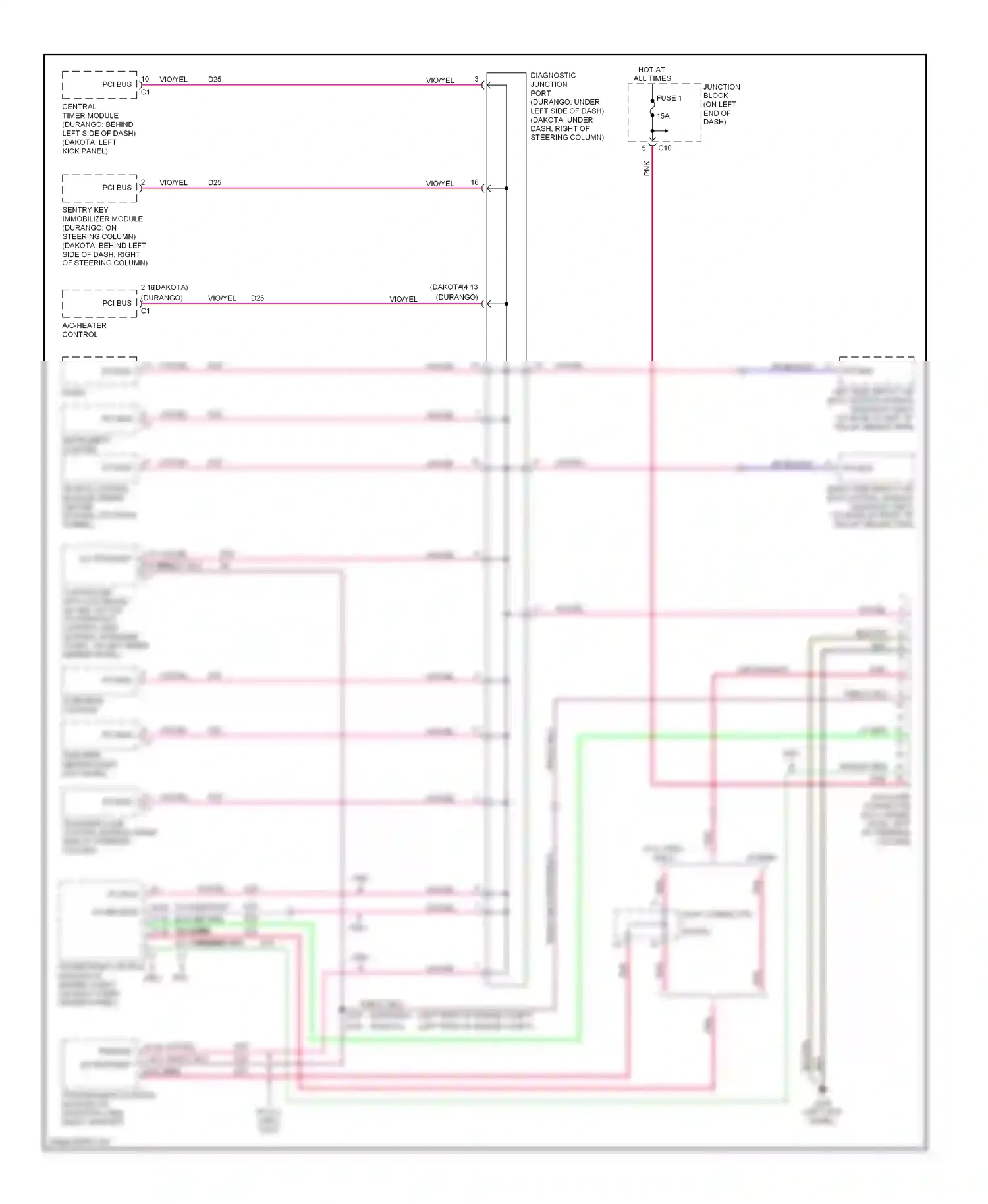 Computer data lines — Computer data lines. Dodge Dakota II (1997-2004)