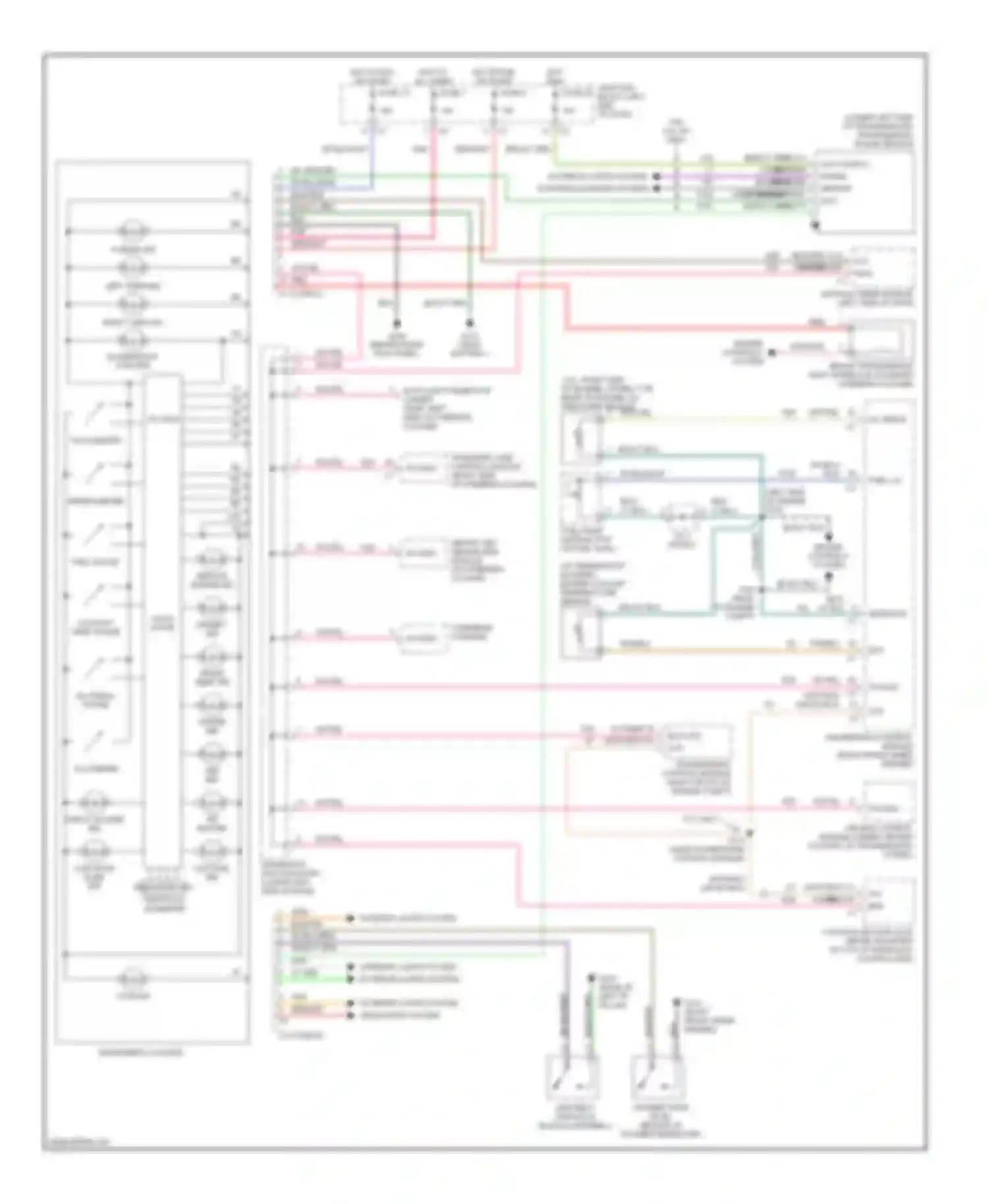 Dakota Dodge II (1997-2004): Instrument cluster circuit