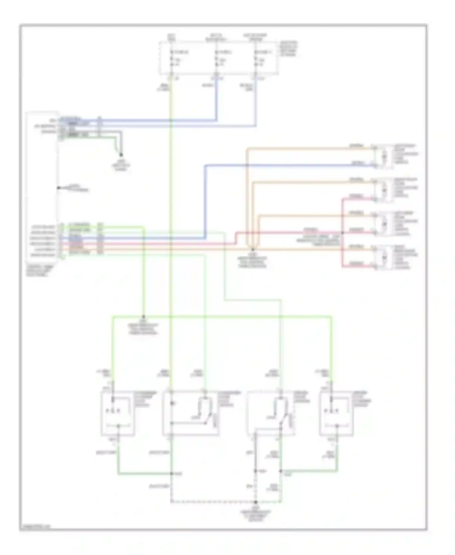Dakota Dodge II (1997-2004): Power door lock circuit