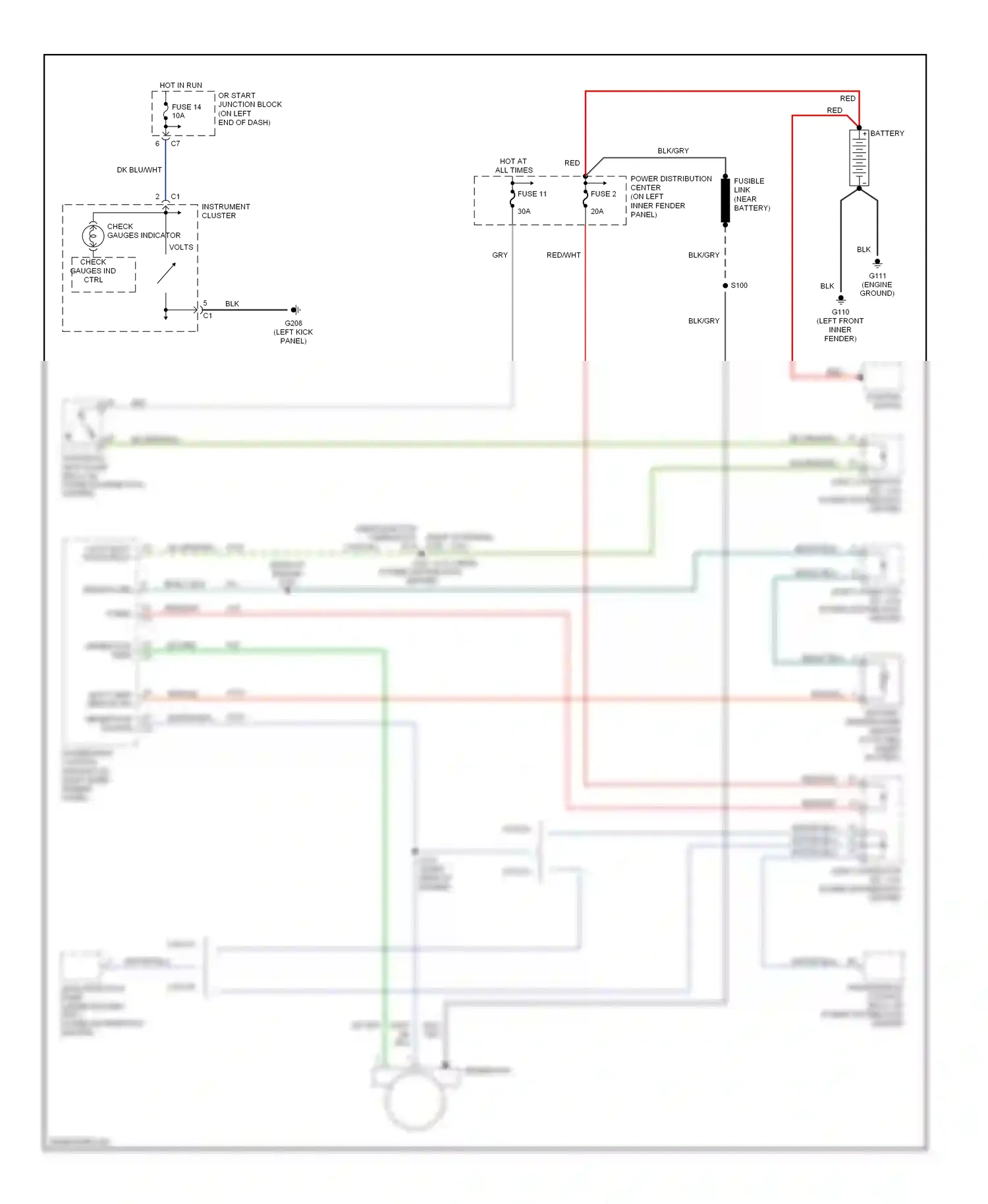 Dodge Dakota II (1997-2004) sensor grd wiring diagram  (1 of 1)