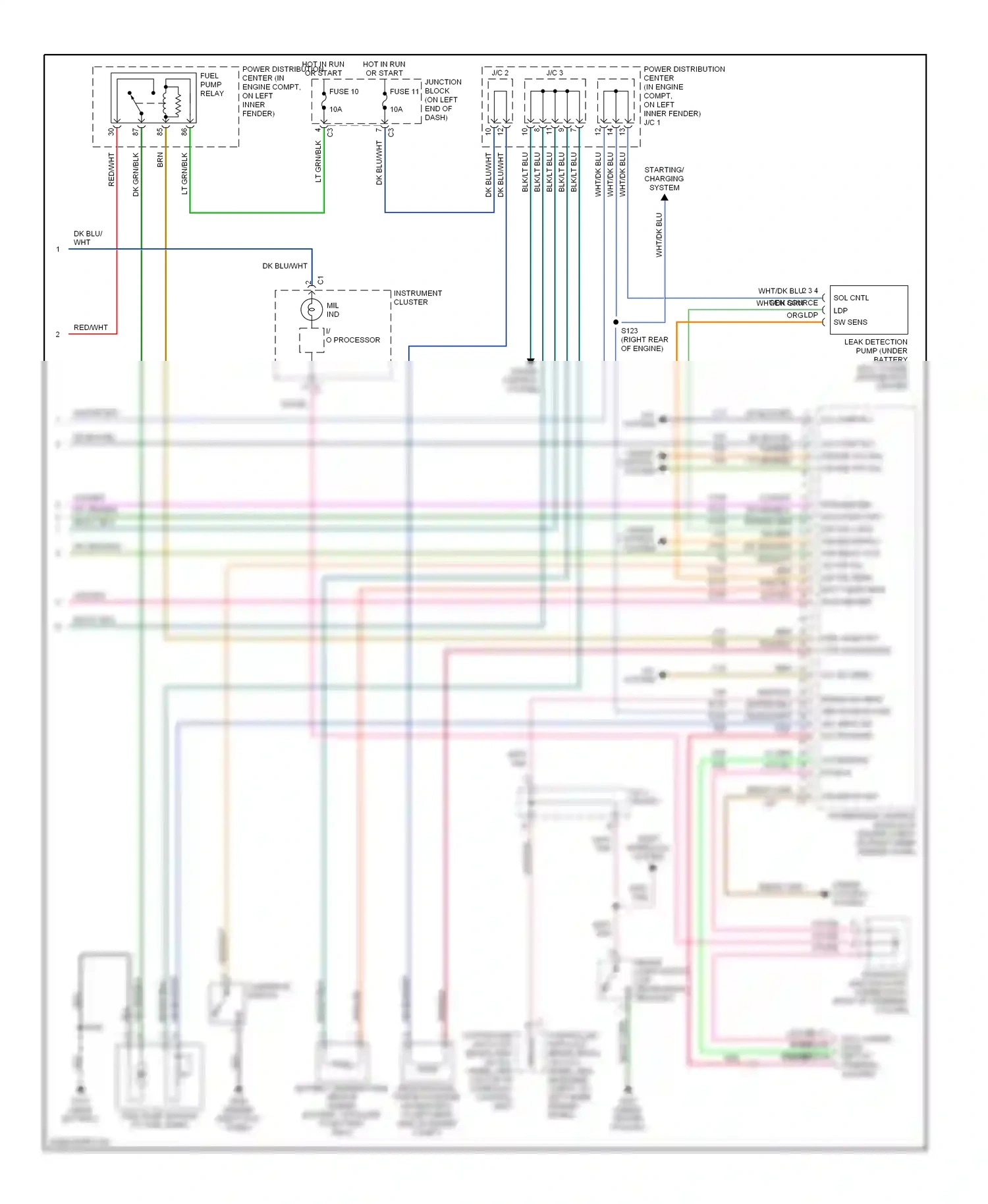 Dodge Dakota II (1997-2004) shift interlock system pnk wiring diagram  (1 of 4)