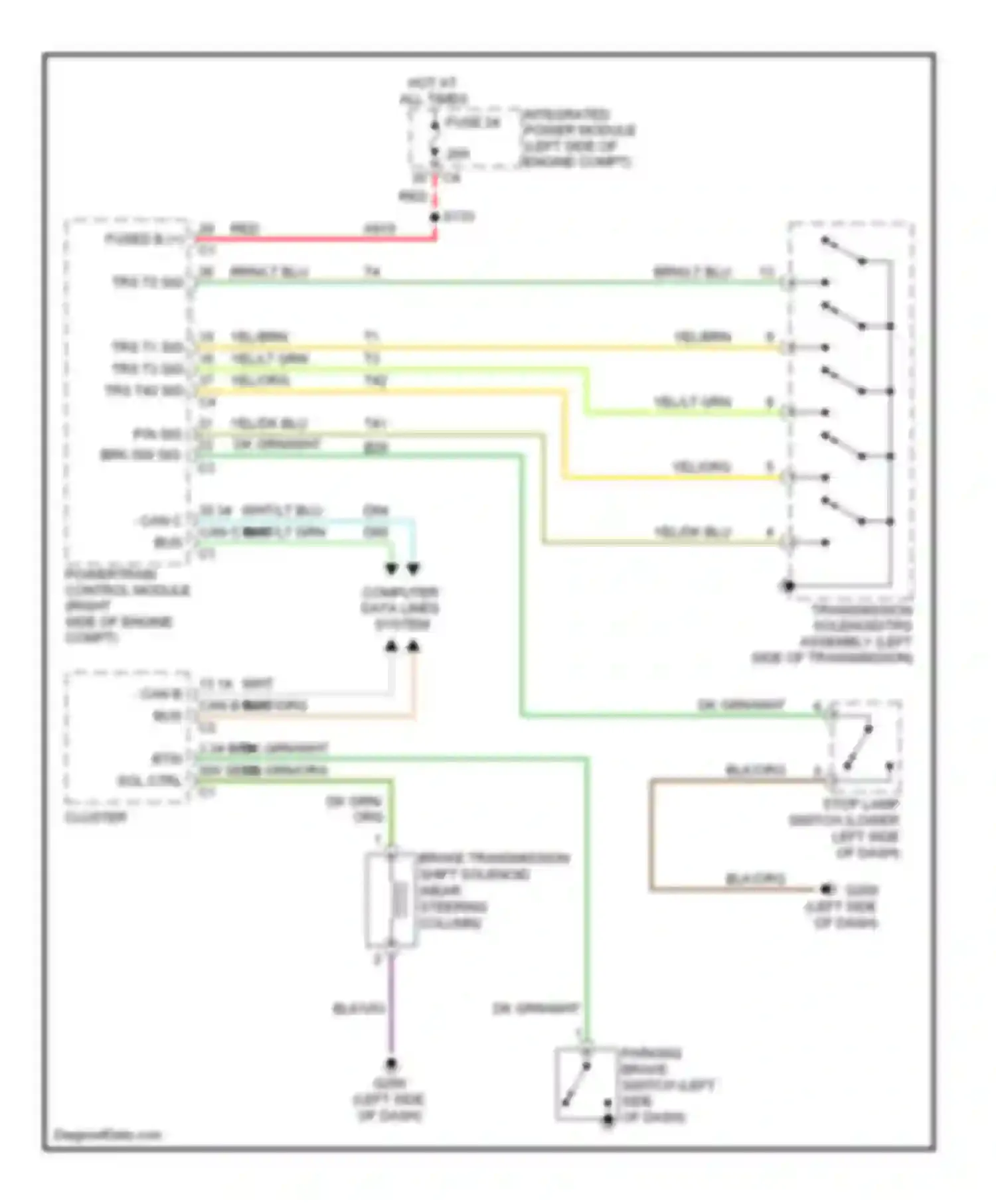 Wiring diagram computer data lines system for Dodge Dakota III facelift (2007-2011) (21 of 27)