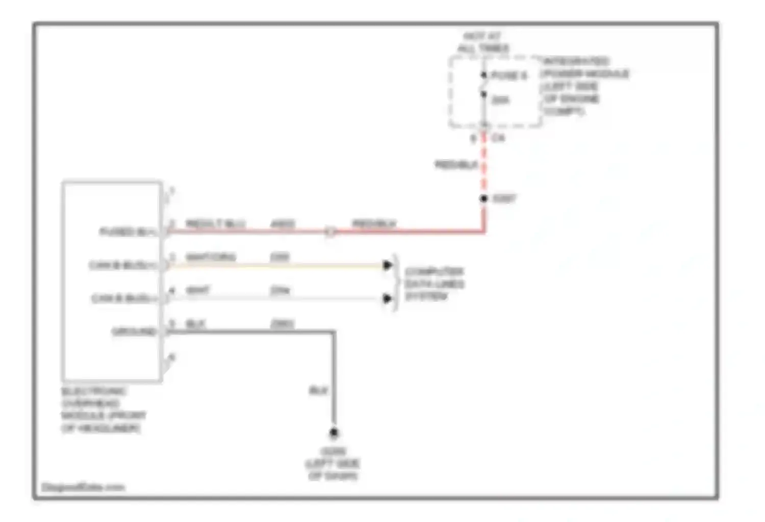 Wiring diagram computer data lines system for Dodge Dakota III facelift (2007-2011) (18 of 27)