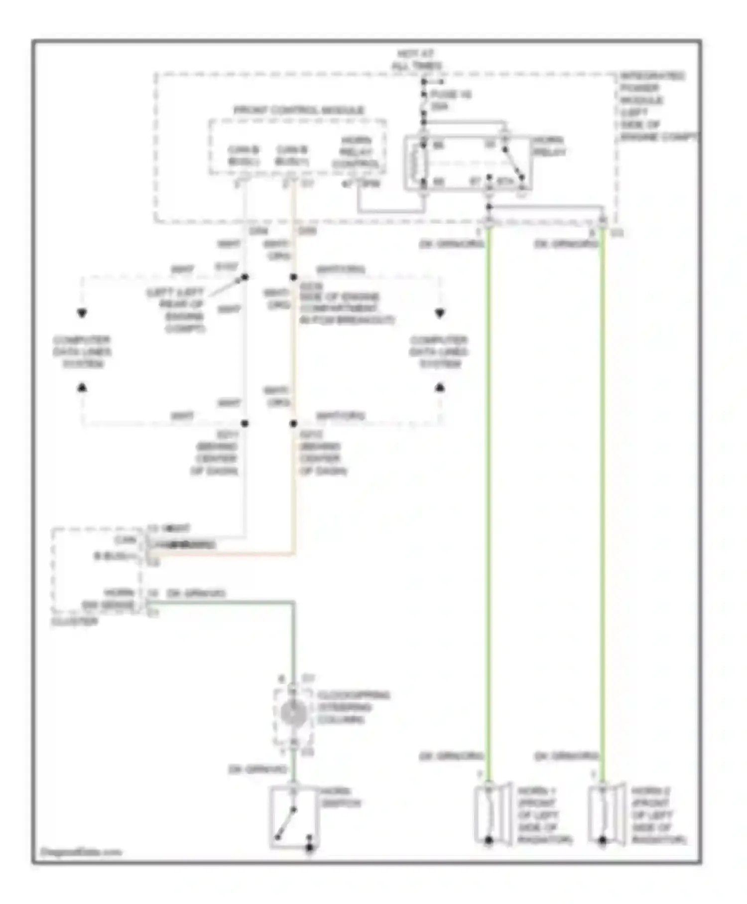 Wiring diagram computer data lines system for Dodge Dakota III facelift (2007-2011) (16 of 27)