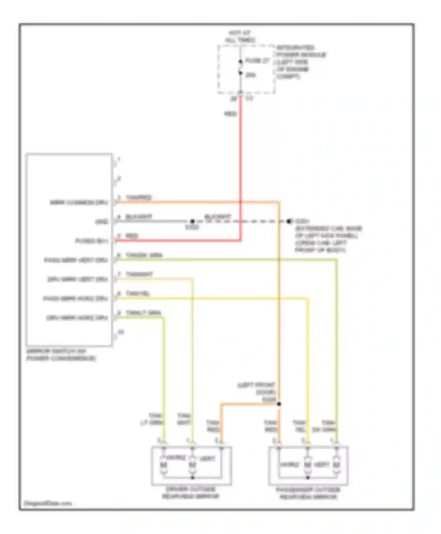 Wiring diagram drv mirr vert drv for Dodge Dakota III facelift (2007-2011) (1 of 1)
