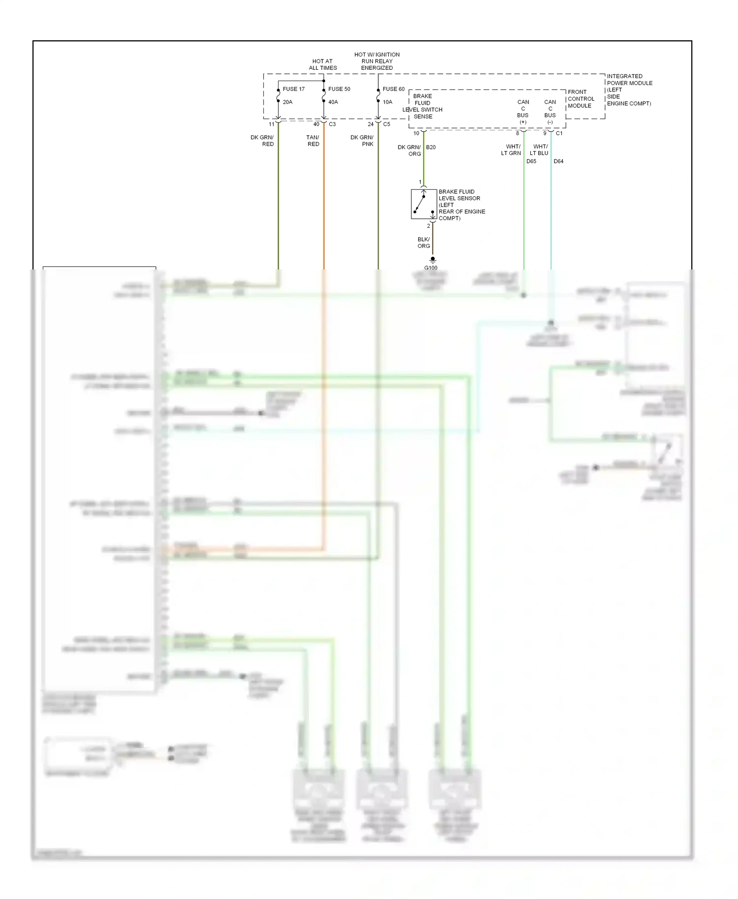 Dodge Dakota III facelift (2007-2011) engine compt) wiring diagram  (1 of 3)