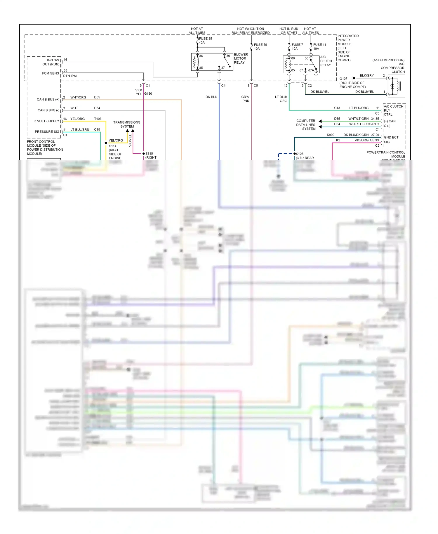 Dodge Dakota III facelift (2007-2011) engine coolant temperature sensor (right front side of engine) wiring diagram  (1 of 3)